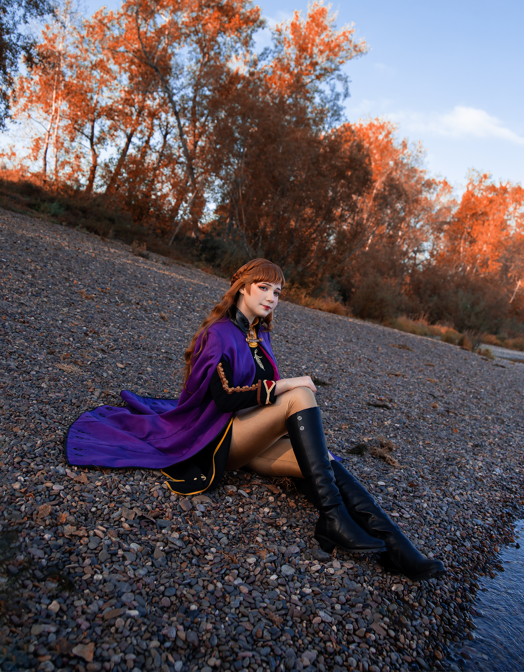 Cosplay Anna from Frozen 2 - My, beauty, Cosplay, Milota, Girls, Cold heart, PHOTOSESSION, Cosplayers, Autumn, Fashion model, Costume, Longpost