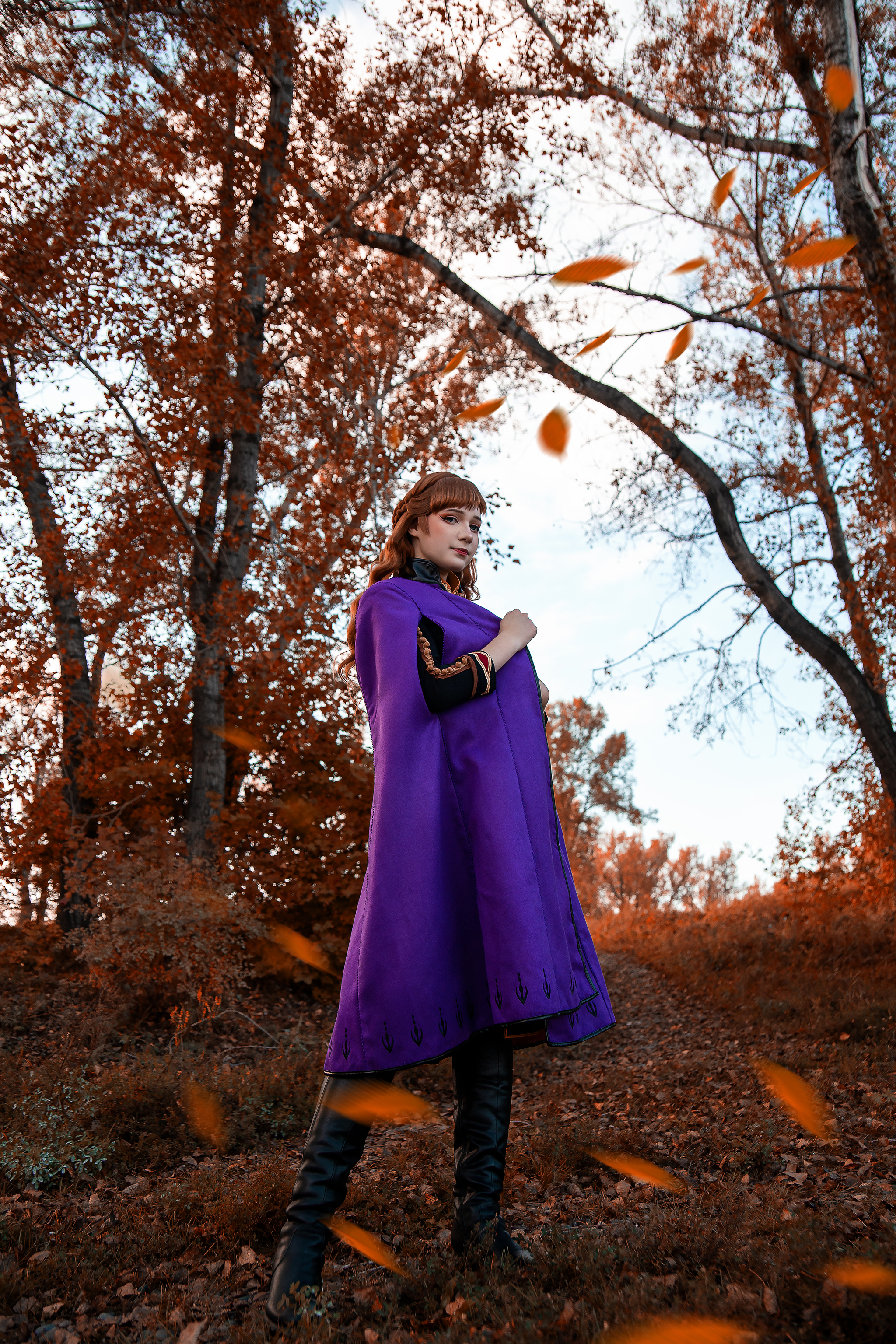 Cosplay Anna from Frozen 2 - My, beauty, Cosplay, Milota, Girls, Cold heart, PHOTOSESSION, Cosplayers, Autumn, Fashion model, Costume, Longpost