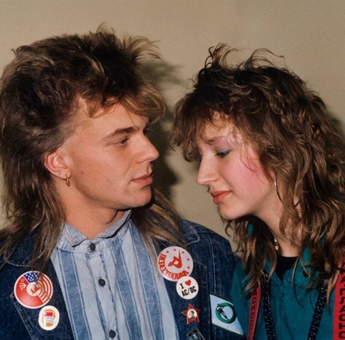 Vladimir Presnyakov Jr. and Kristina Orbakaite pose shyly for a RIA Novosti correspondent, Moscow, October 1988 - The singers, Youth, Girls, Presnyakov, Kristina Orbakaite, Signs