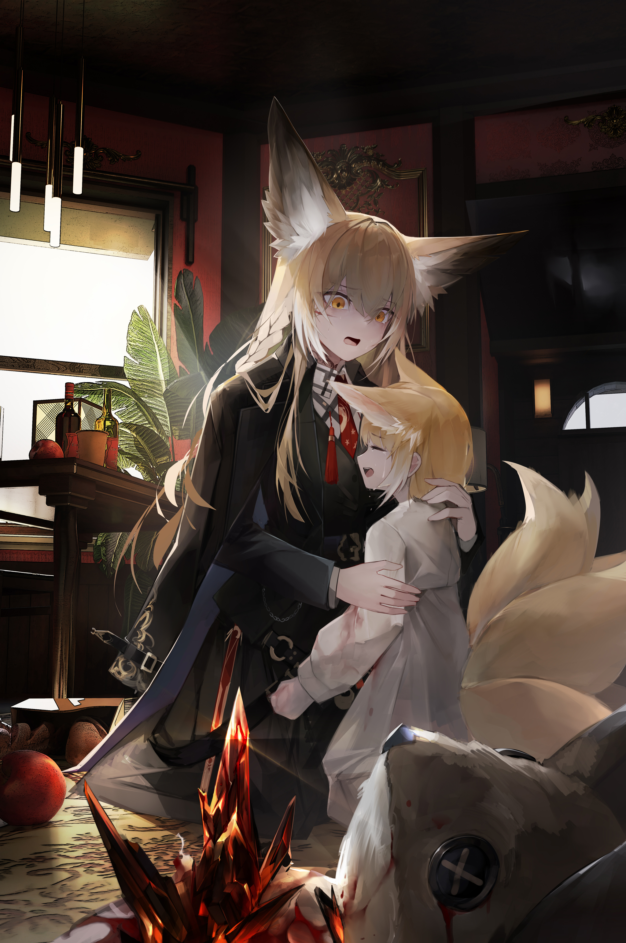 Ушки - Anime Art, Аниме, Arknights, Vulpisfoglia (Arknights), Suzuran, Animal Ears, Хвост