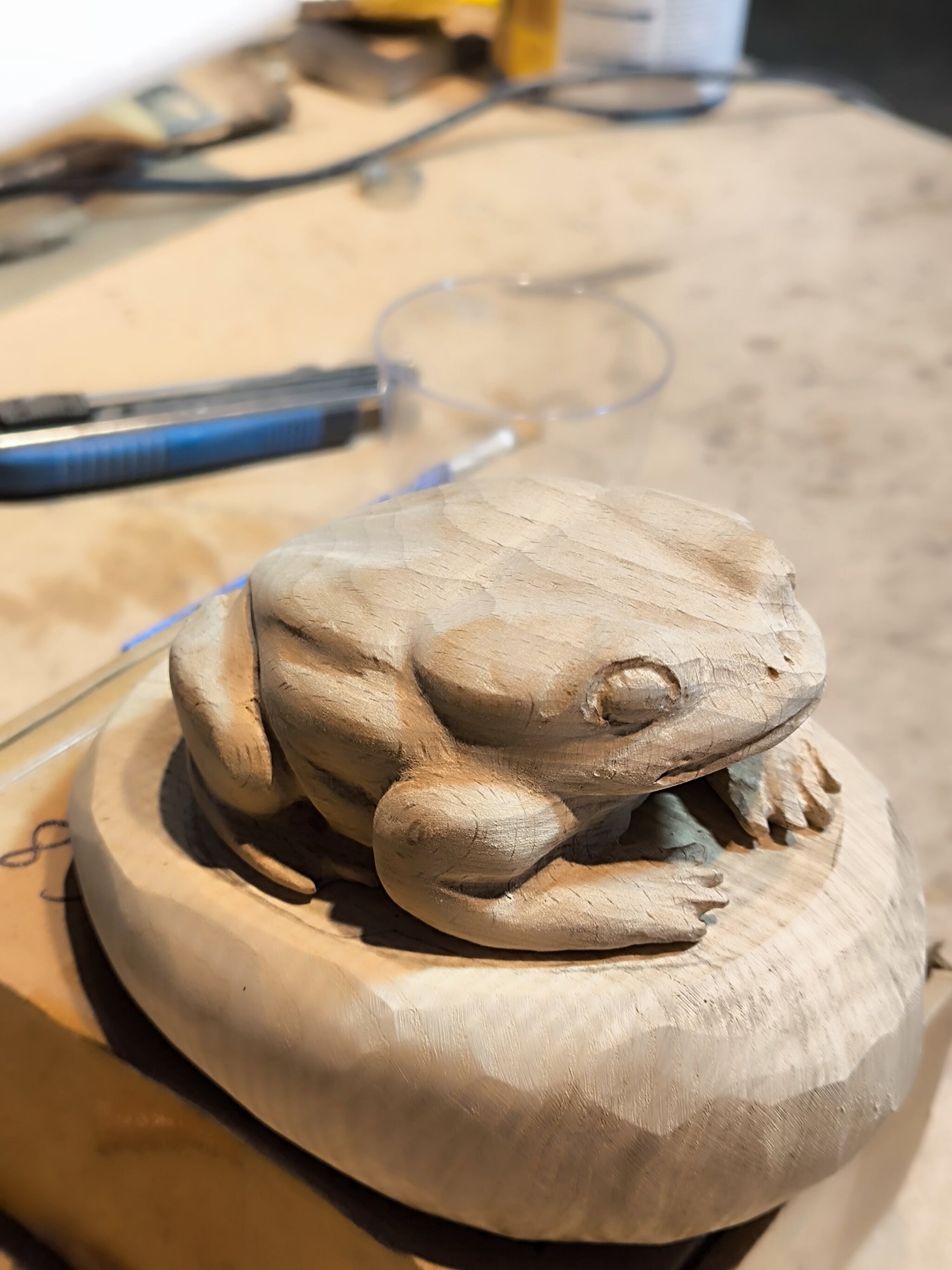 I can do it too - here's a TOAD for you - My, Wood carving, Needlework with process, Author's toy, Toad, It Is Wednesday My Dudes, Longpost