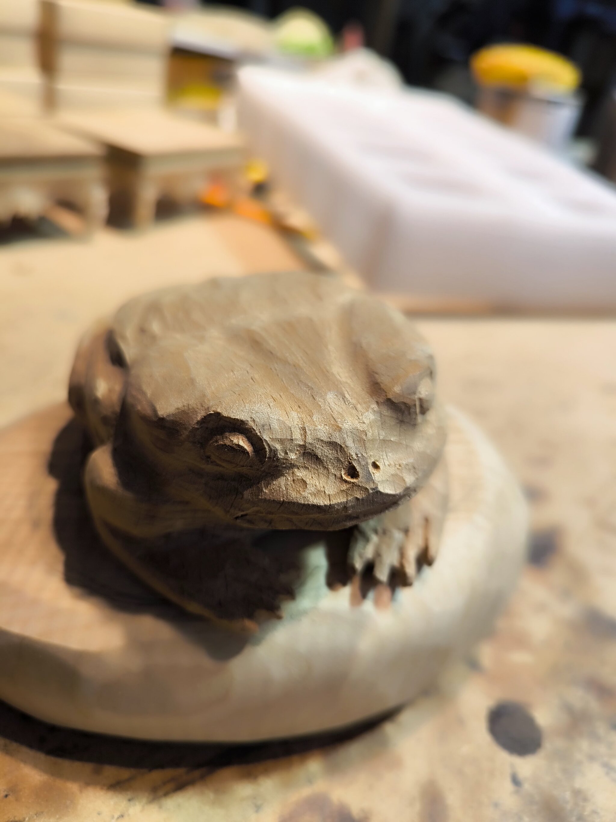 I can do it too - here's a TOAD for you - My, Wood carving, Needlework with process, Author's toy, Toad, It Is Wednesday My Dudes, Longpost