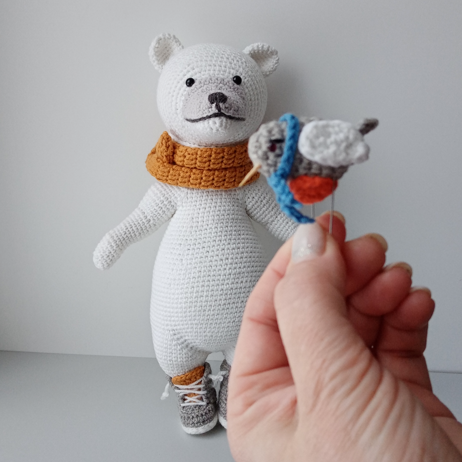 Knitted bear in clothes - Knitted toys, Crochet, Soft toy, Amigurumi, Popular, Knitting, Toys, Presents, New Year, Video, Vertical video, Longpost