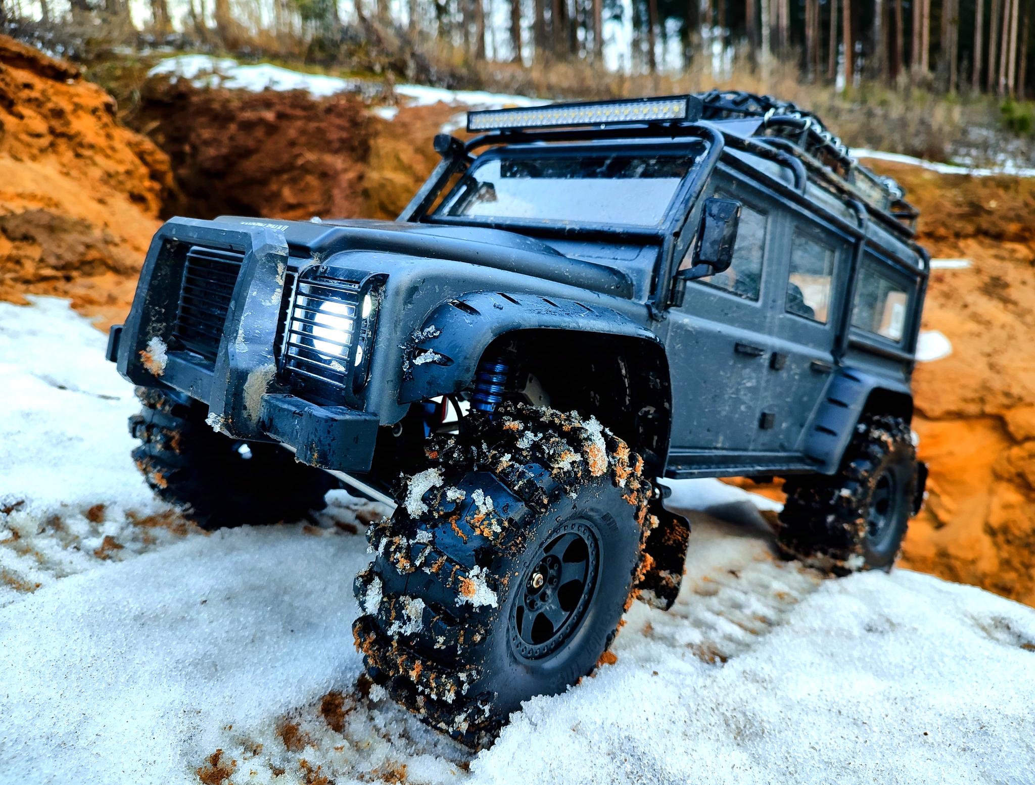 Defender adventures of a model - My, Radio controlled models, Hobby, Winter, The photo, Longpost