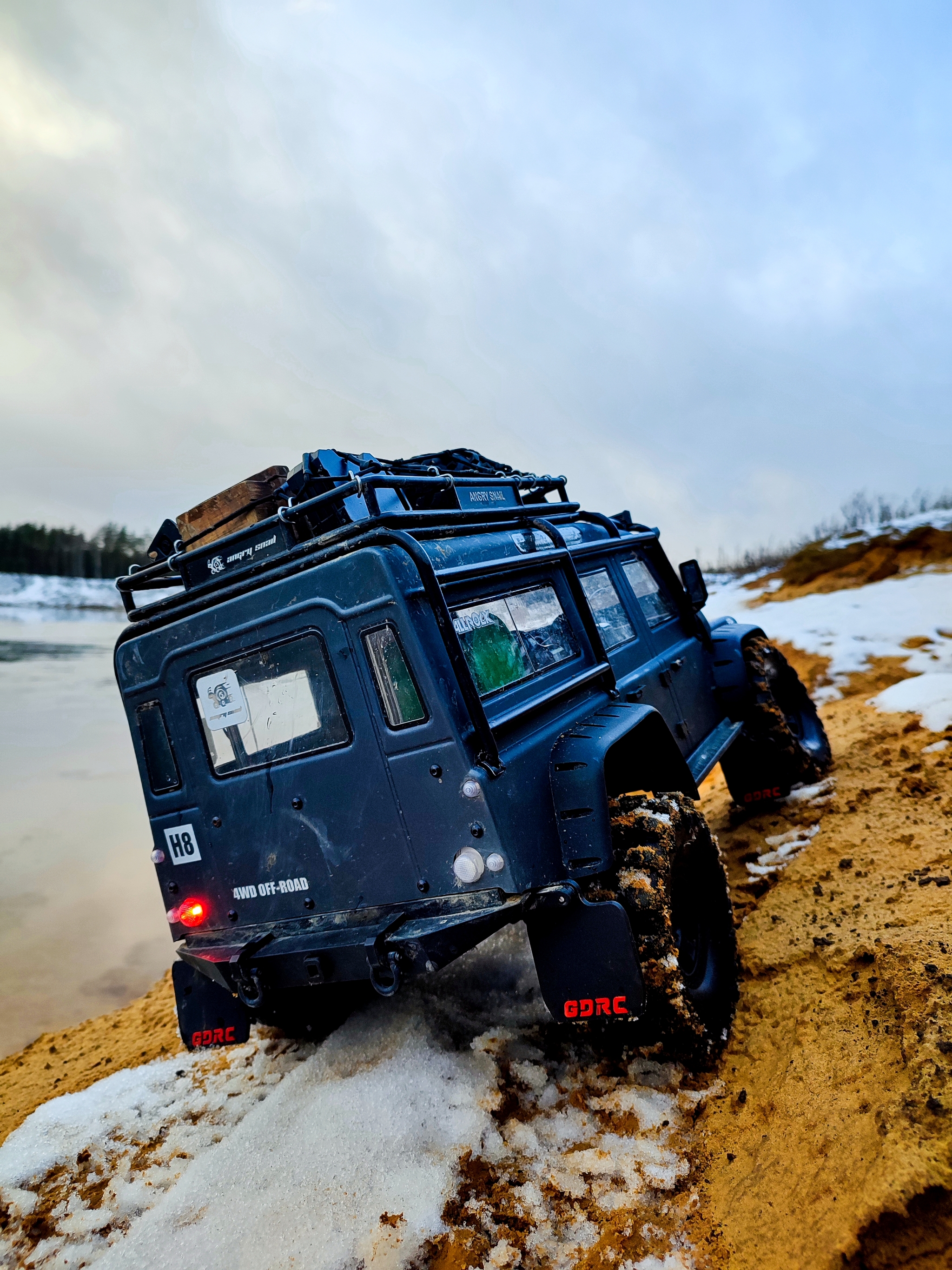 Defender adventures of a model - My, Radio controlled models, Hobby, Winter, The photo, Longpost