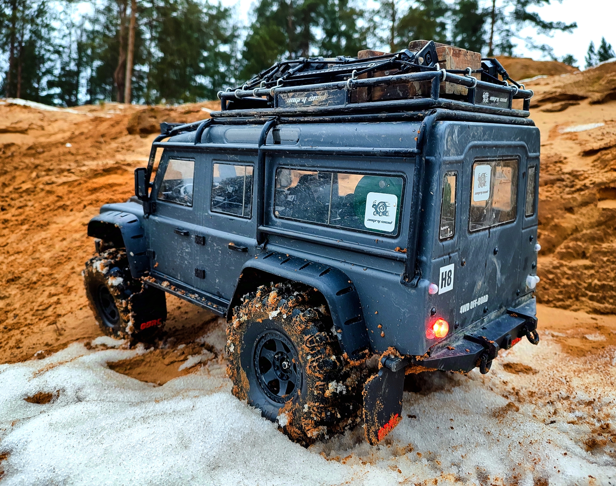 Defender adventures of a model - My, Radio controlled models, Hobby, Winter, The photo, Longpost