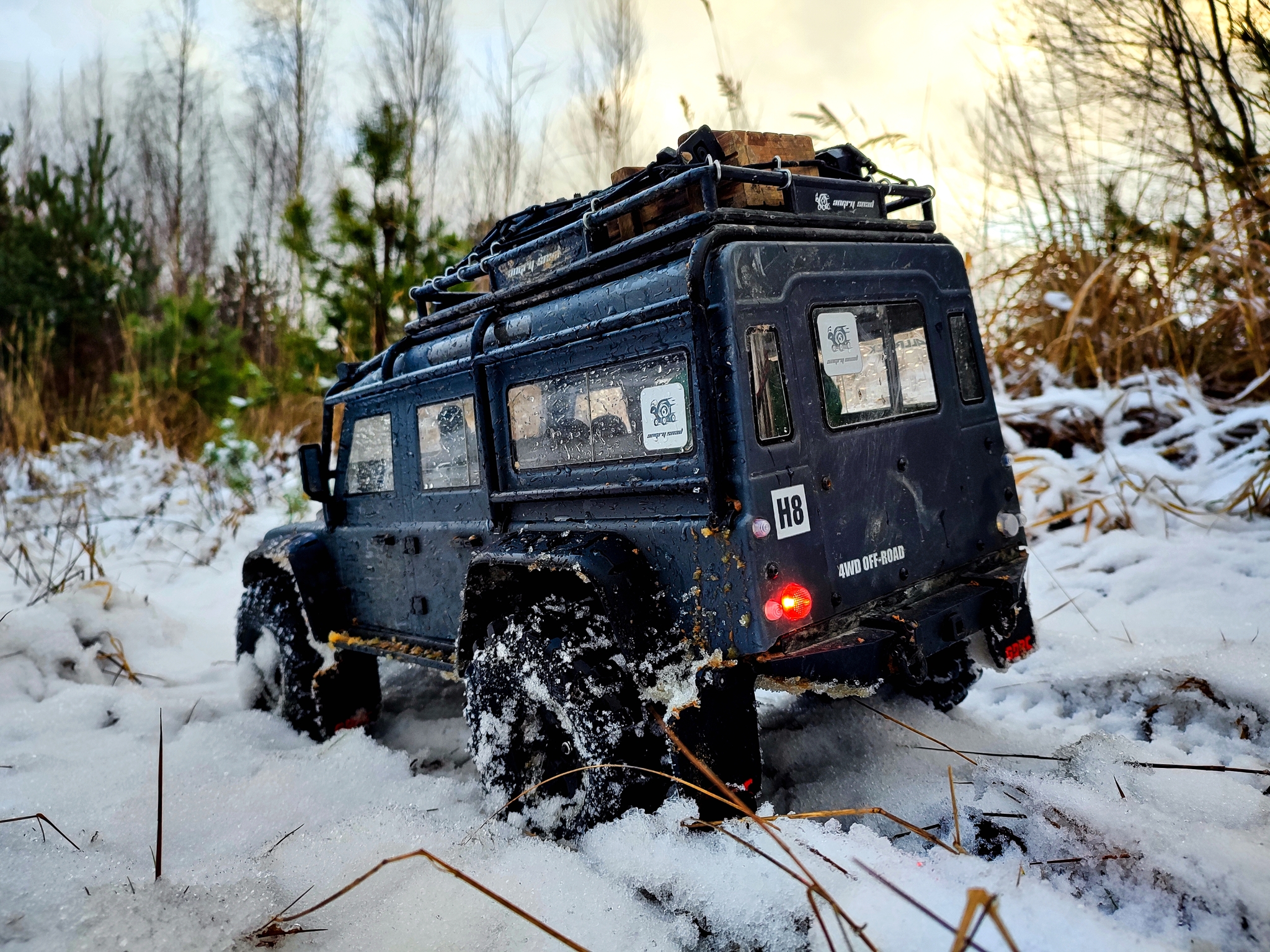 Defender adventures of a model - My, Radio controlled models, Hobby, Winter, The photo, Longpost