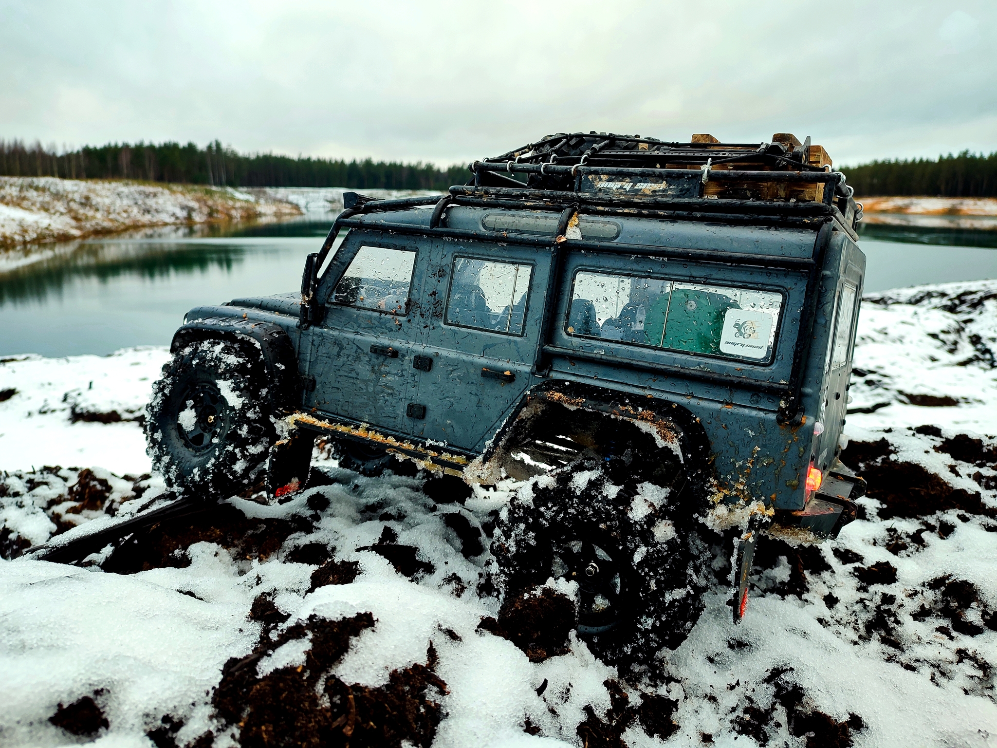 Defender adventures of a model - My, Radio controlled models, Hobby, Winter, The photo, Longpost