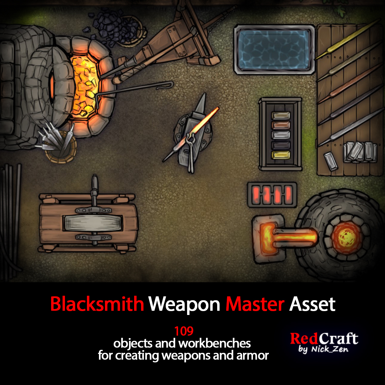 Blacksmith topdown asset for maps + free map) - Board games, Gamedev, Dungeons & dragons, Cards, Dnd 5, Tabletop role-playing games, Our NRI, Asset, Pathfinder, RPG, VKontakte (link), Longpost