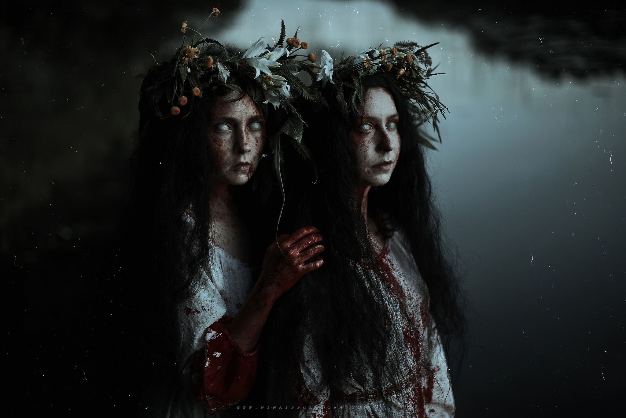 Two girls were sitting by the lake and performing fortune telling rituals... - The photo, PHOTOSESSION, Cosplay, Cosplayers, Slavic mythology, Mythology, The dead, The dead, Longpost