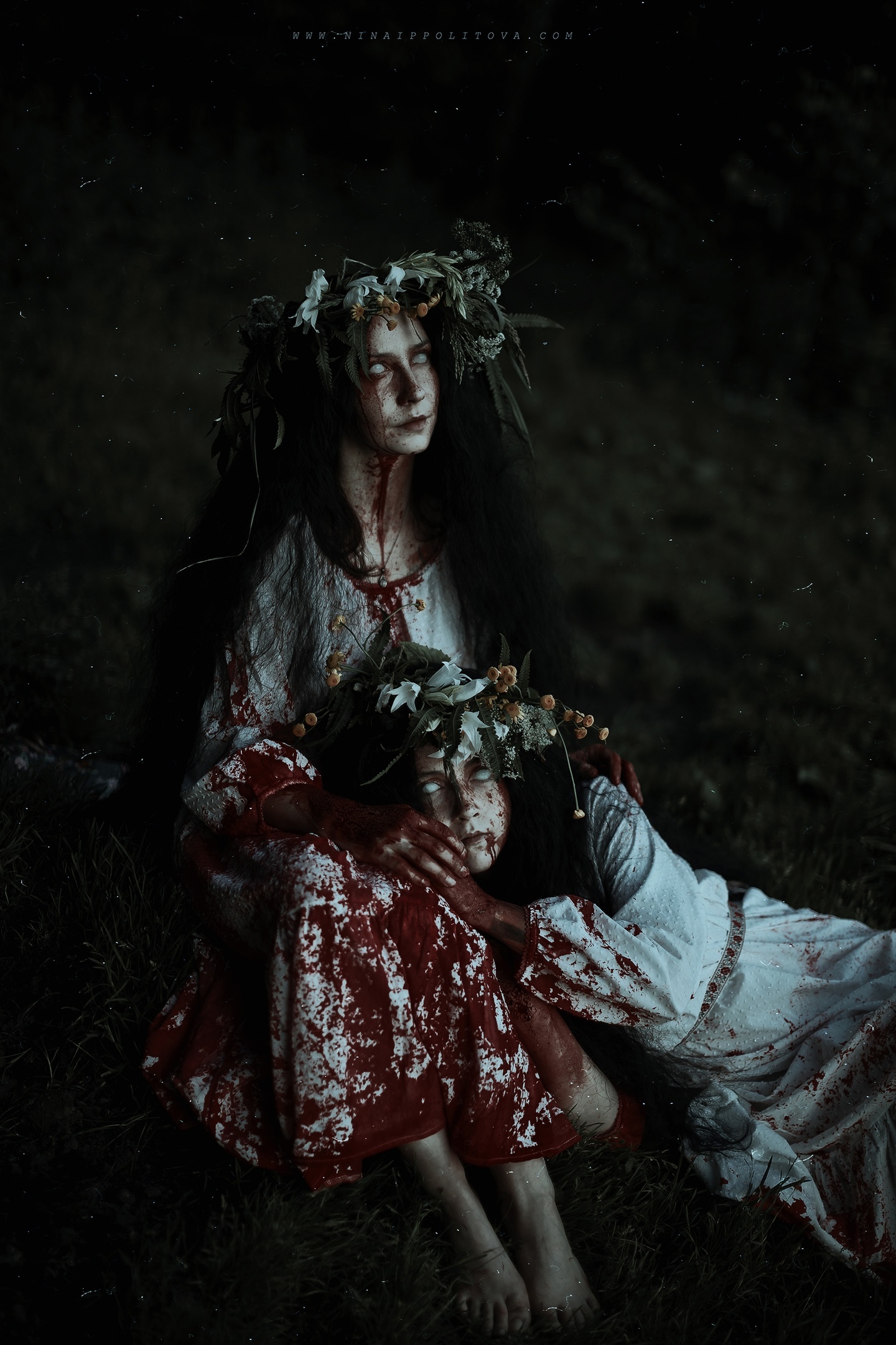 Two girls were sitting by the lake and performing fortune telling rituals... - The photo, PHOTOSESSION, Cosplay, Cosplayers, Slavic mythology, Mythology, The dead, The dead, Longpost