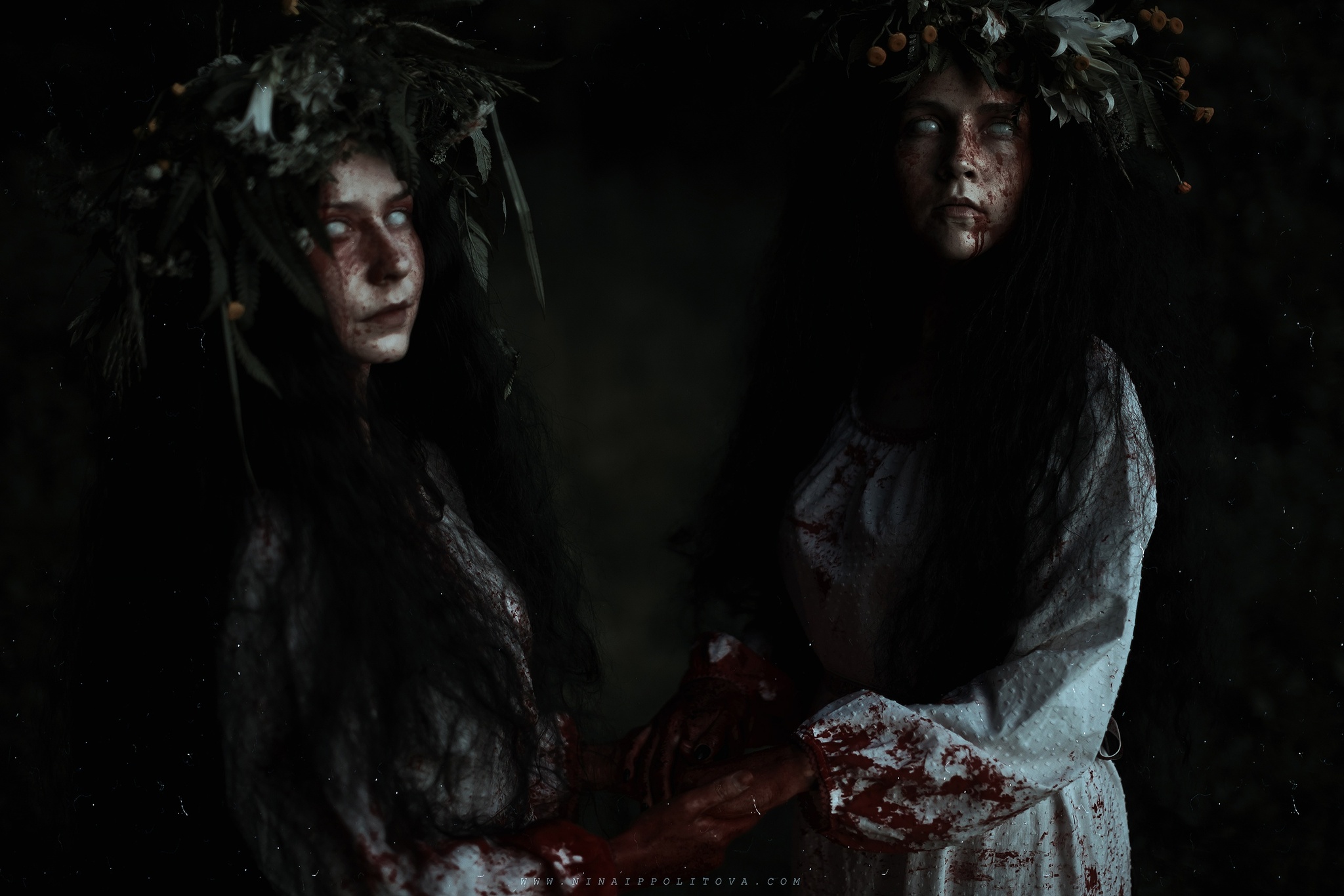 Two girls were sitting by the lake and performing fortune telling rituals... - The photo, PHOTOSESSION, Cosplay, Cosplayers, Slavic mythology, Mythology, The dead, The dead, Longpost