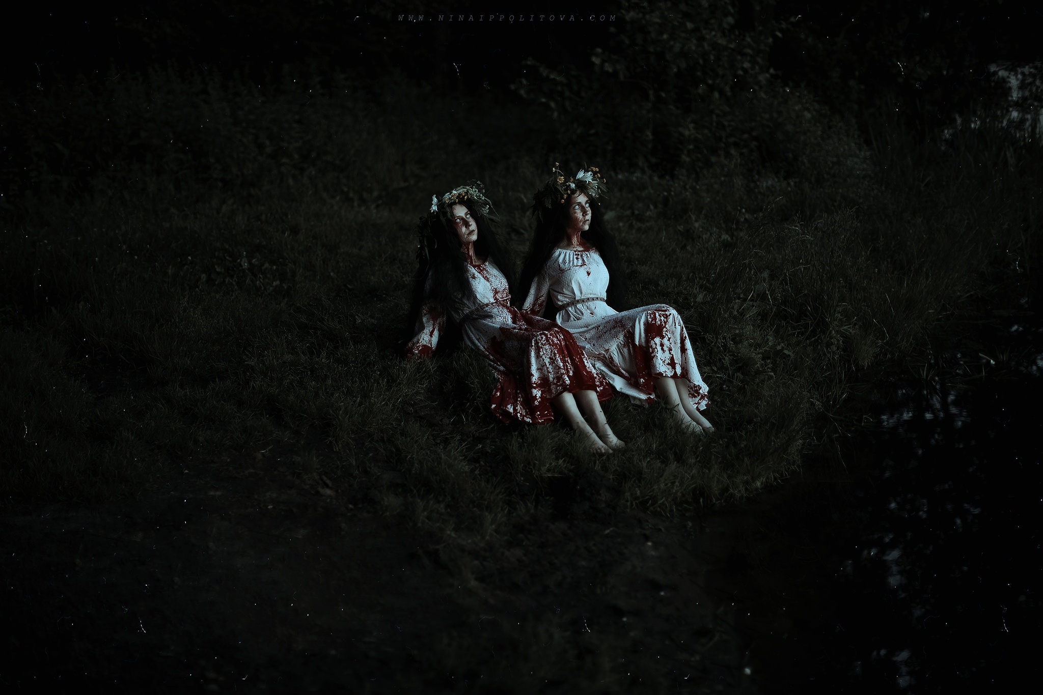 Two girls were sitting by the lake and performing fortune telling rituals... - The photo, PHOTOSESSION, Cosplay, Cosplayers, Slavic mythology, Mythology, The dead, The dead, Longpost