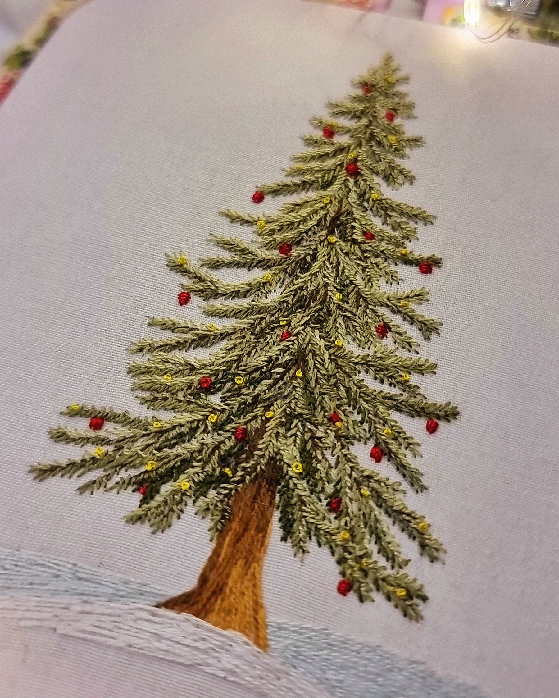 Post #12125334 - My, Embroidery, Needlework without process, Handmade, Needlework, With your own hands, Christmas trees, Christmas tree, Satin stitch embroidery, Longpost