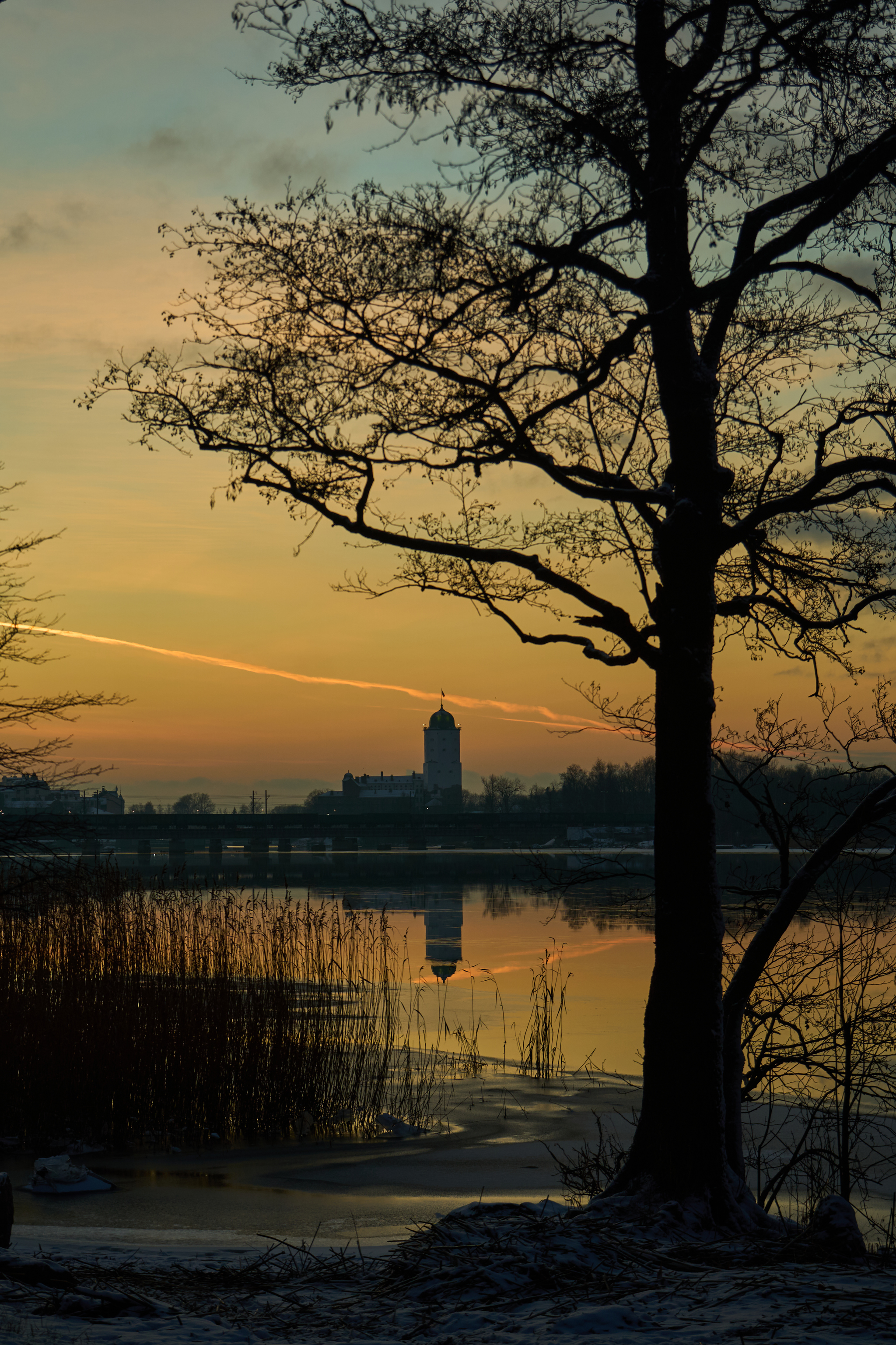 View of Vyborg Castle - My, Vyborg, Vyborg Castle, The photo, Sunset