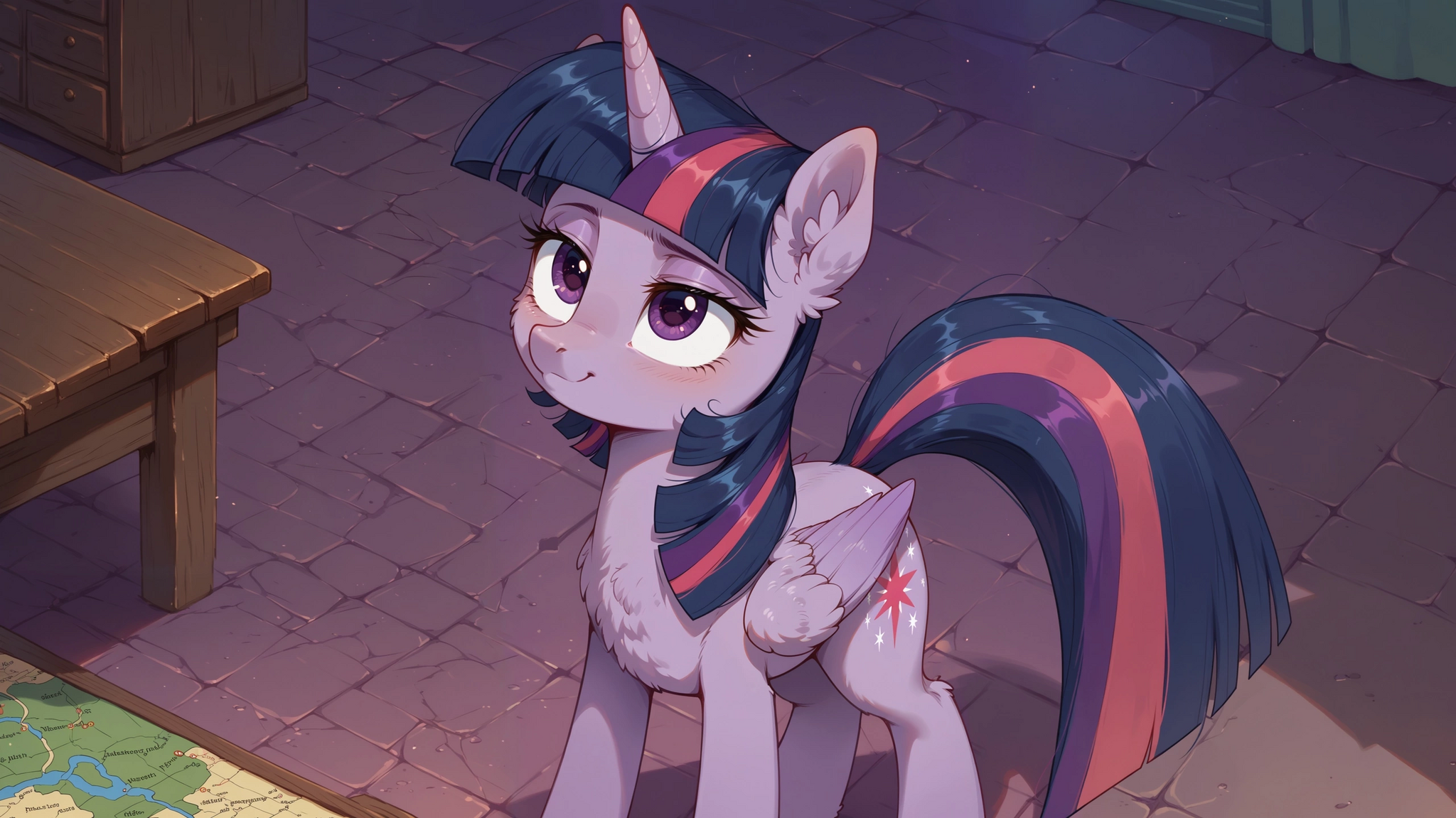 Post #12130971 - My little pony, Twilight sparkle, Neural network art, VKontakte (link)