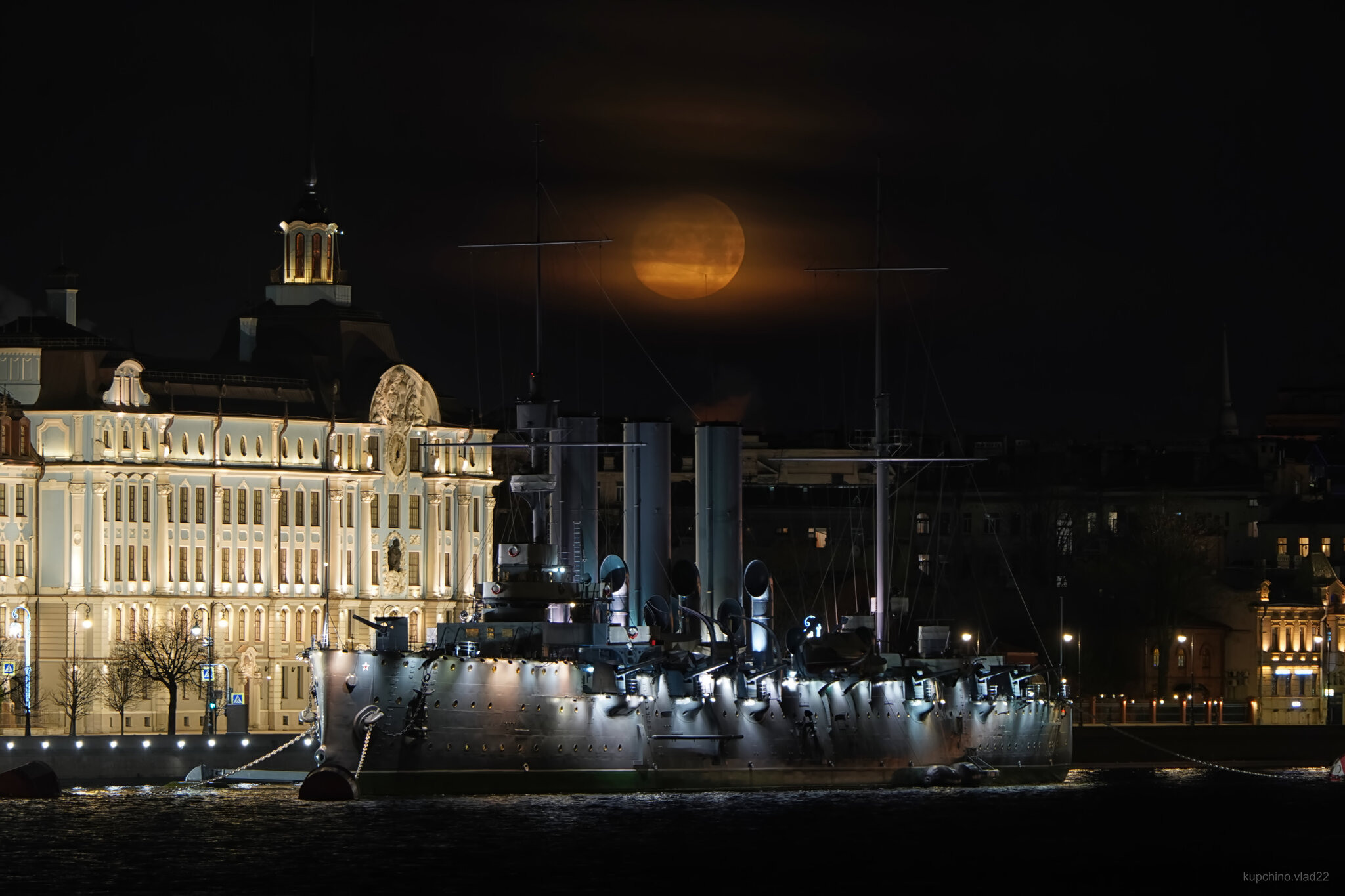 Post #12131271 - My, The photo, Saint Petersburg, moon, Sunset