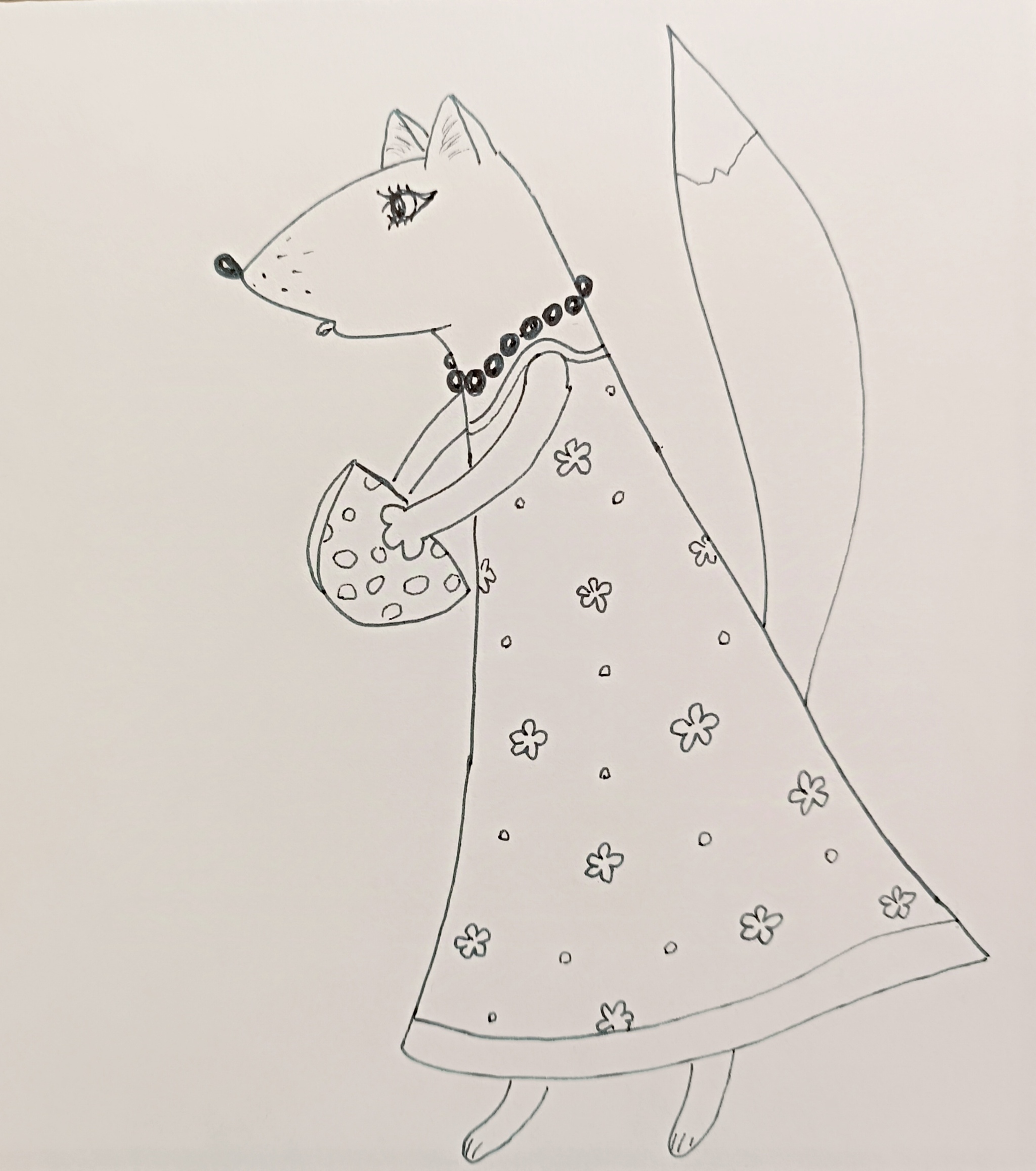 Post #12133225 - My, Drawing, Pen drawing, Liner, Fox