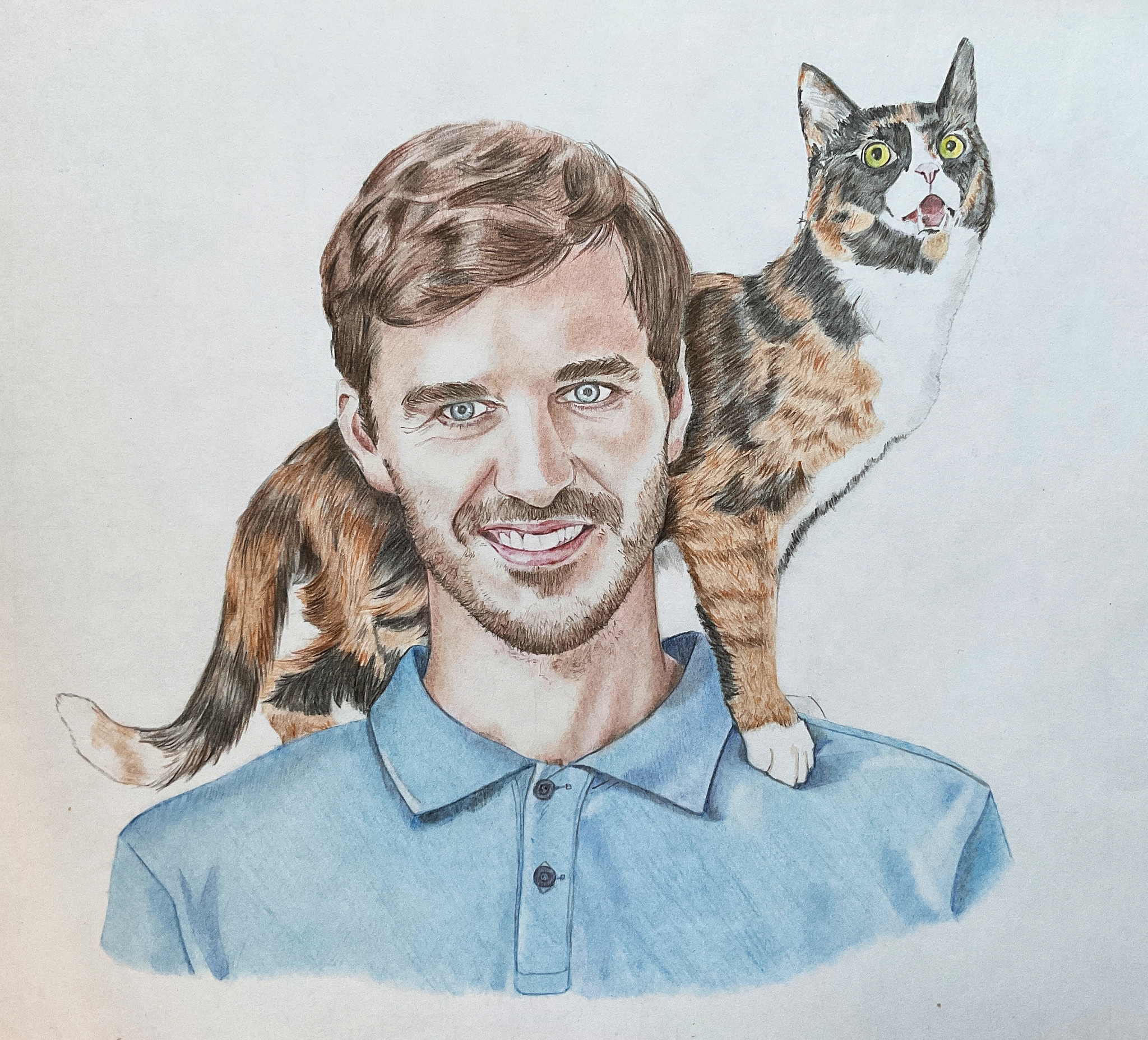 Alexander Erokhin - My, Painting, Learning to draw, Pencil drawing, cat