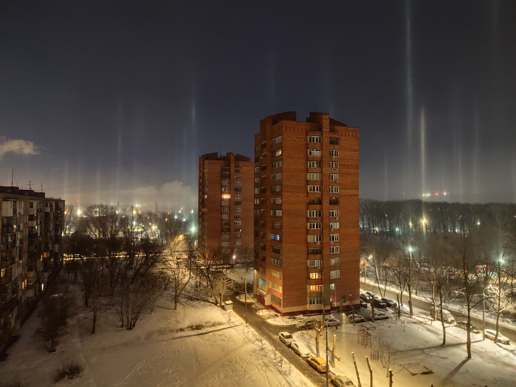 And it's freezing outside - My, Mobile photography, Light poles, Nizhny Novgorod