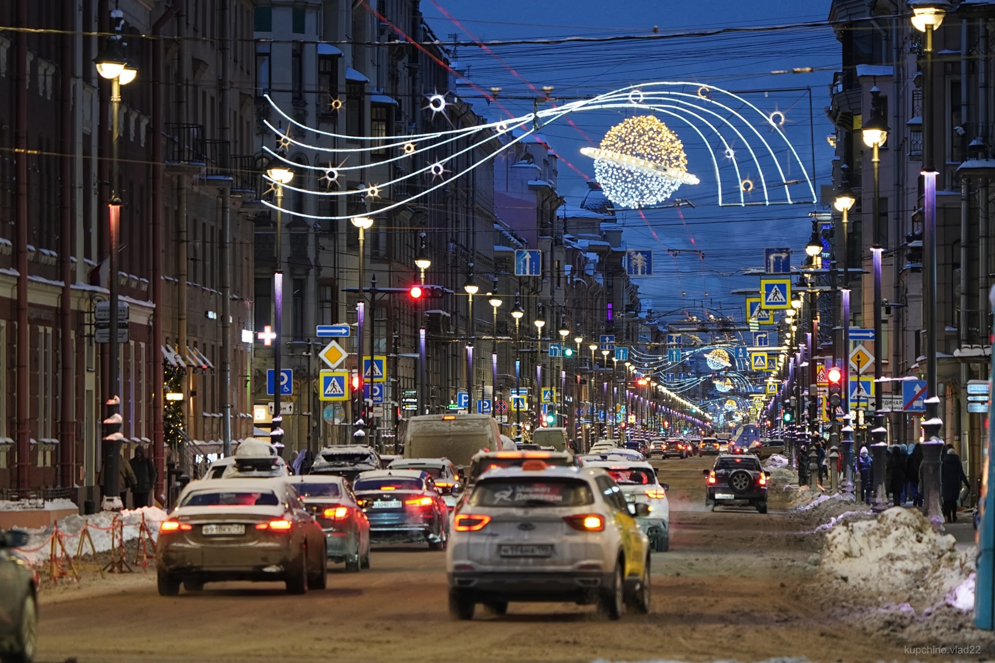 New Year's Petersburg 2024-2025 - My, The photo, Saint Petersburg, New Year, City lights