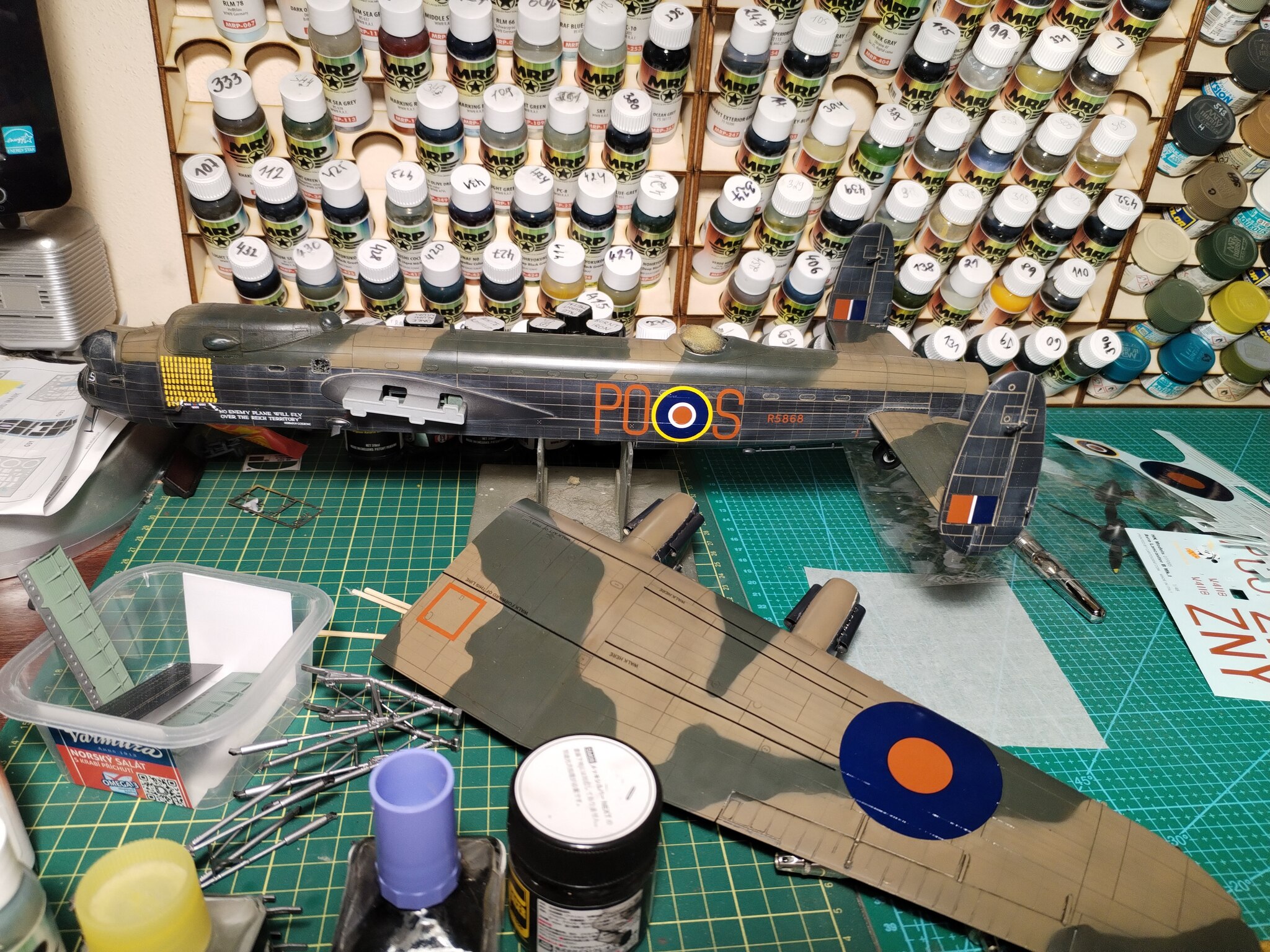 Avro Lancaster B Mk. 1/48  HK Models - My, Modeling, Stand modeling, Scale model, Collecting, The Second World War, Longpost