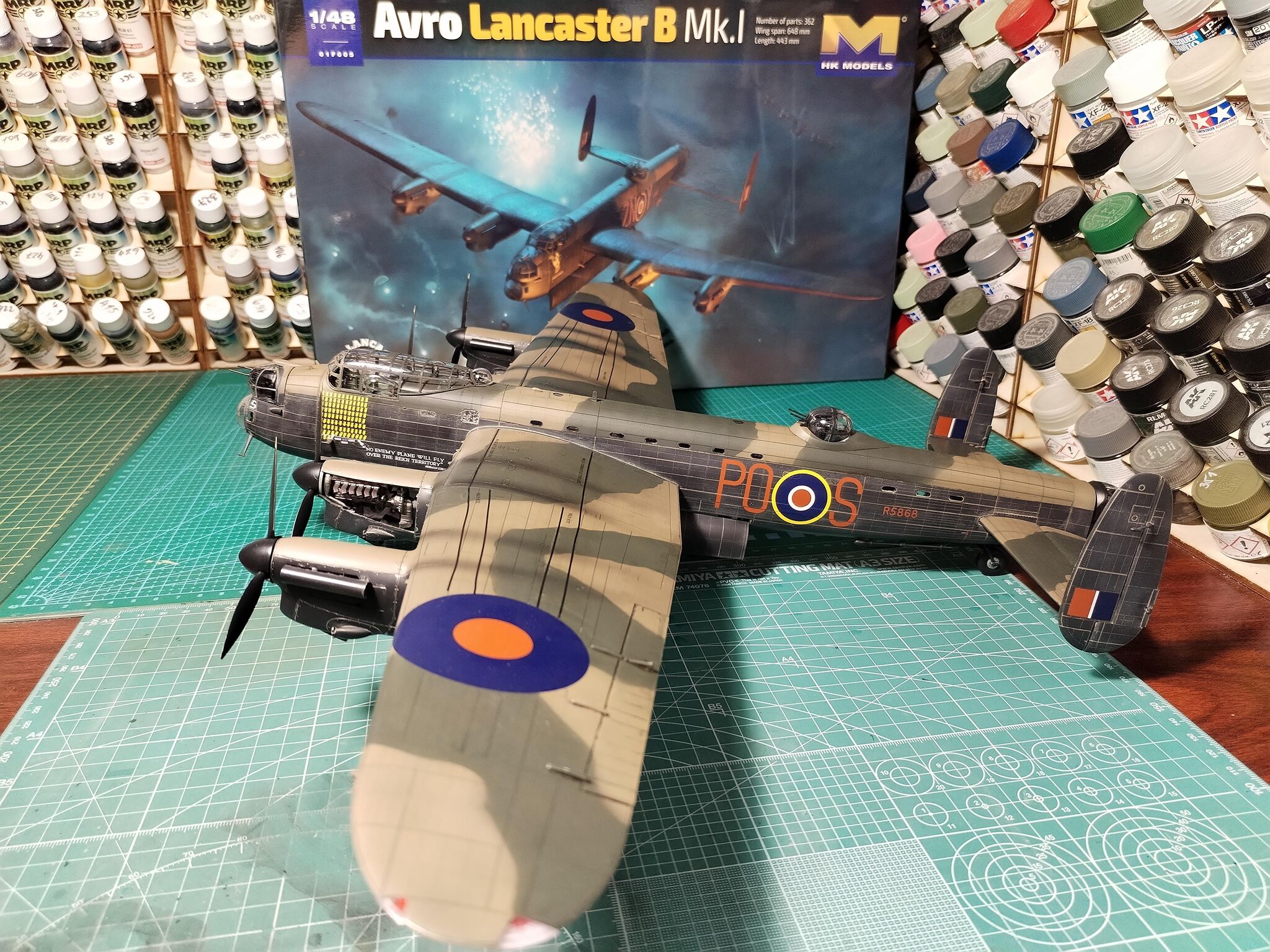 Avro Lancaster B Mk. 1/48  HK Models - My, Modeling, Stand modeling, Scale model, Collecting, The Second World War, Longpost