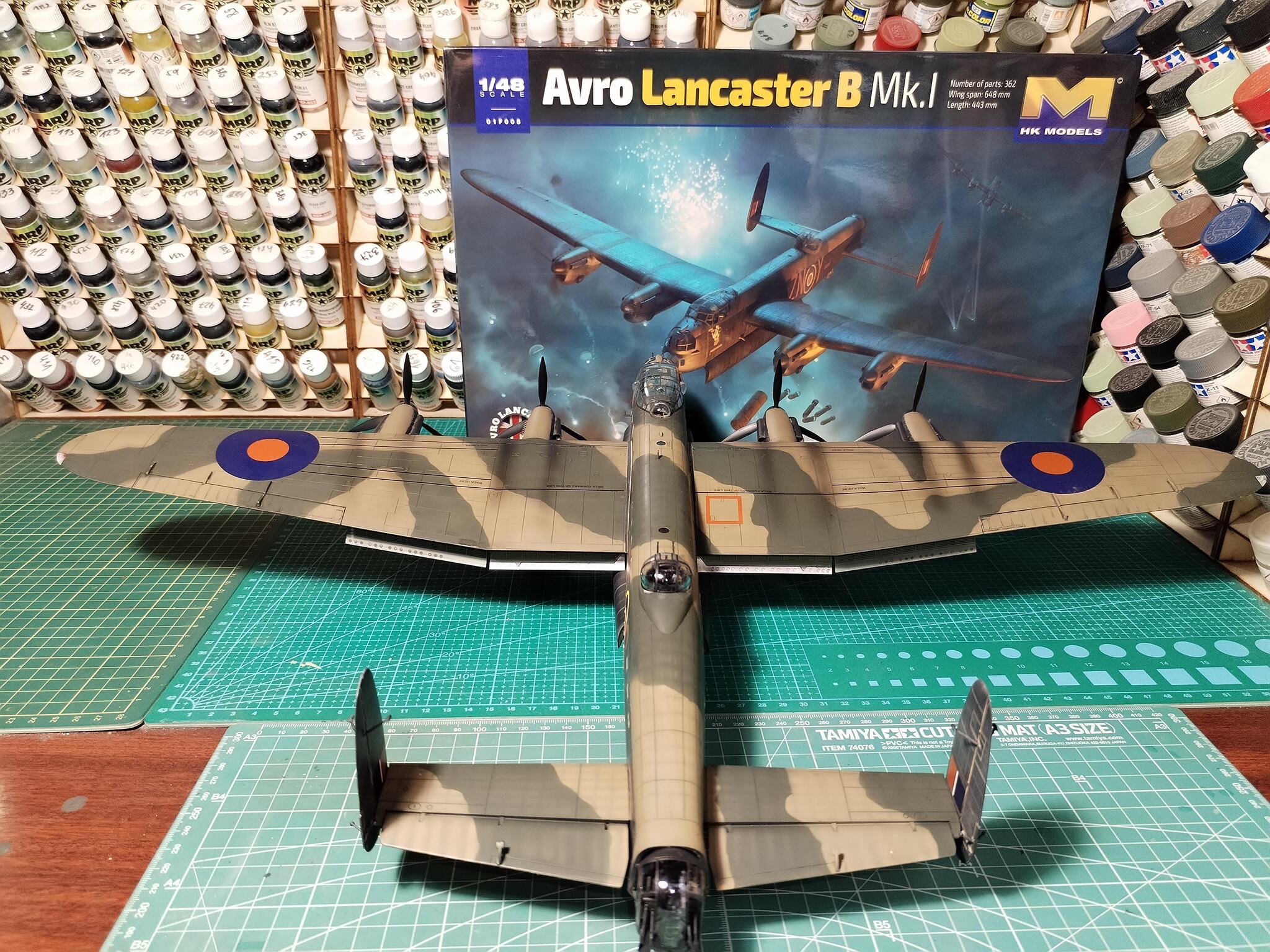 Avro Lancaster B Mk. 1/48  HK Models - My, Modeling, Stand modeling, Scale model, Collecting, The Second World War, Longpost