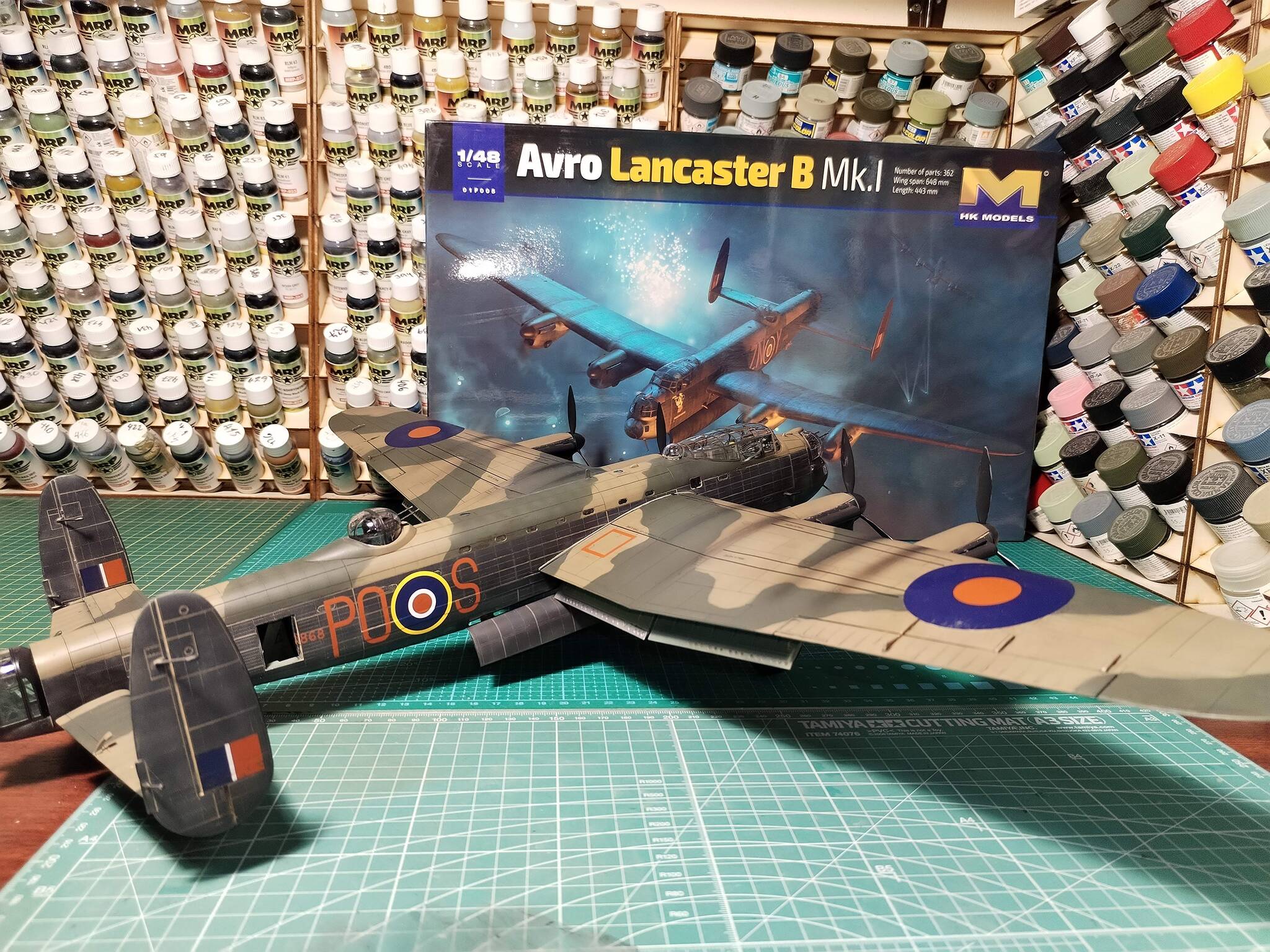 Avro Lancaster B Mk. 1/48  HK Models - My, Modeling, Stand modeling, Scale model, Collecting, The Second World War, Longpost