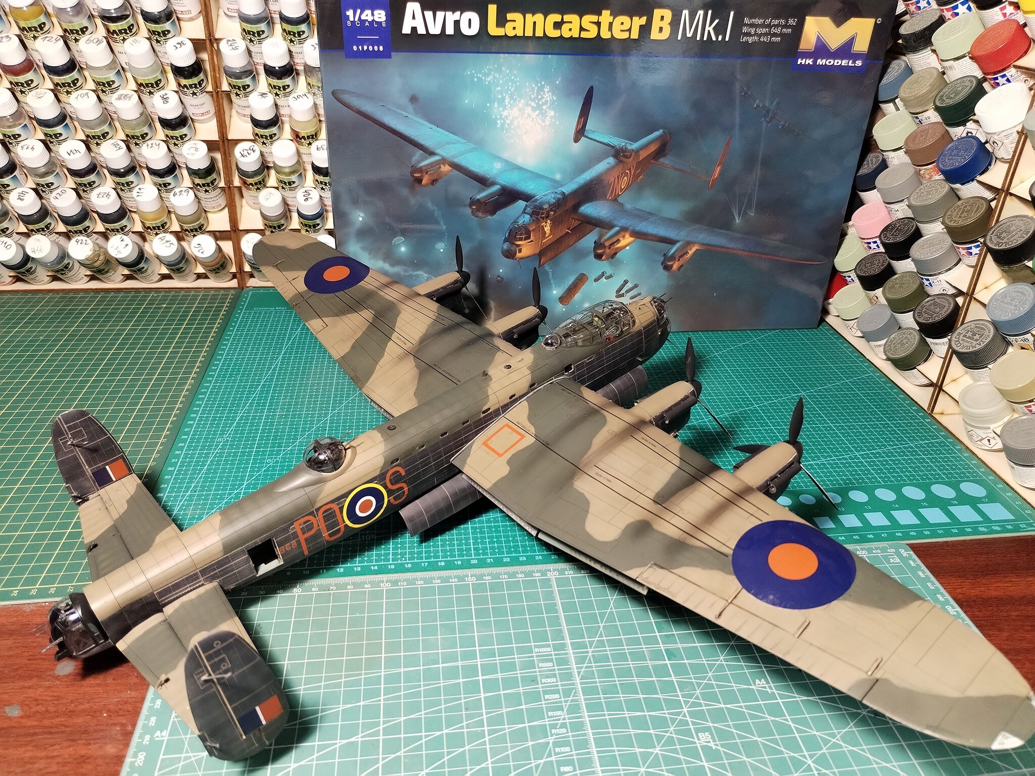 Avro Lancaster B Mk. 1/48  HK Models - My, Modeling, Stand modeling, Scale model, Collecting, The Second World War, Longpost