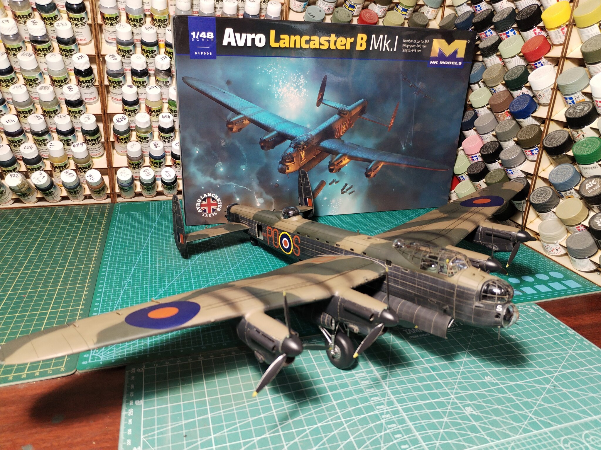 Avro Lancaster B Mk. 1/48  HK Models - My, Modeling, Stand modeling, Scale model, Collecting, The Second World War, Longpost