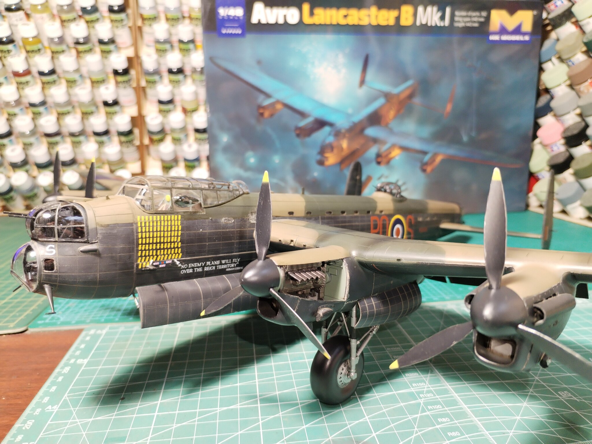 Avro Lancaster B Mk. 1/48  HK Models - My, Modeling, Stand modeling, Scale model, Collecting, The Second World War, Longpost