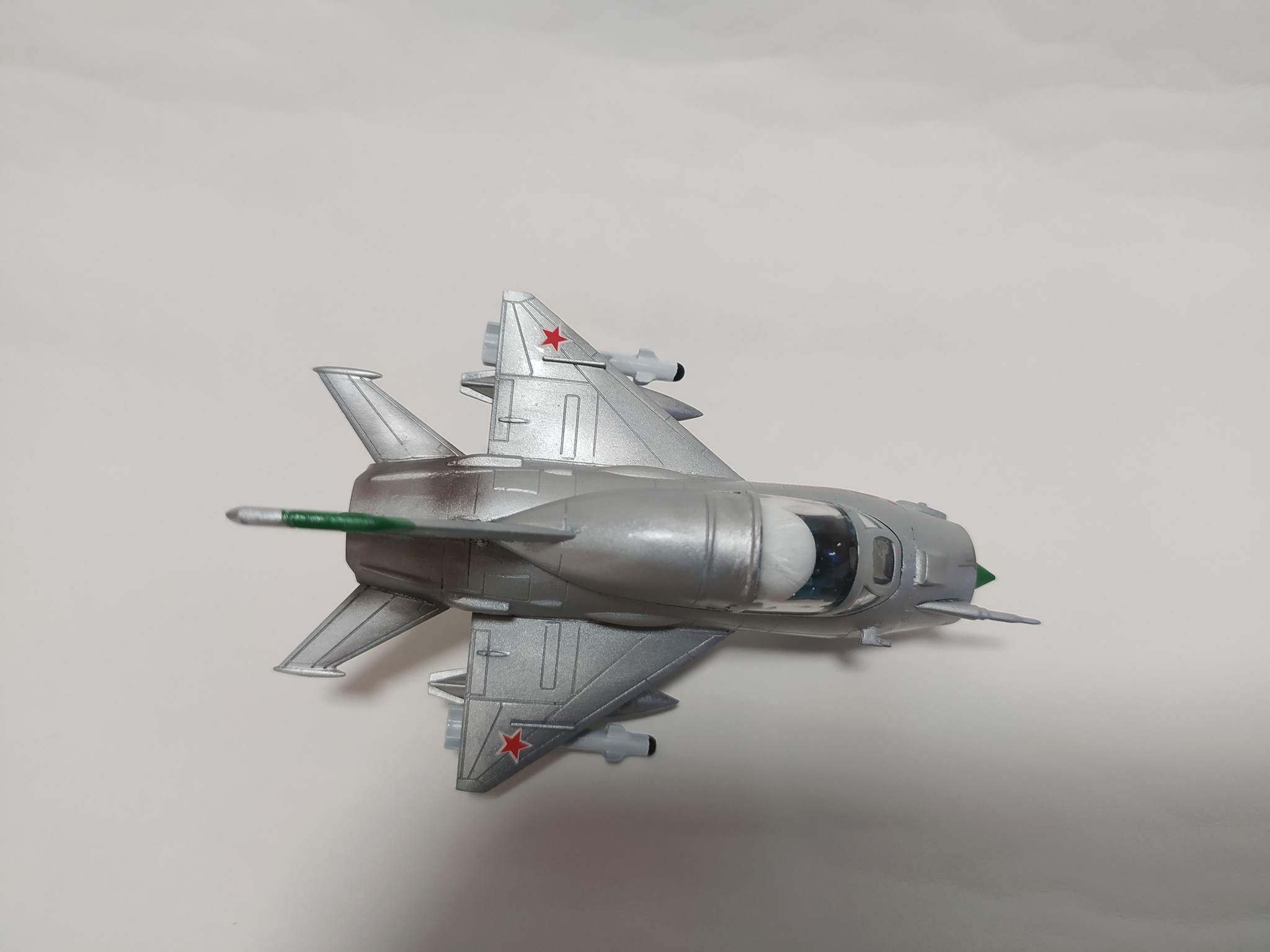 MiG-21 UM and MiG-21 SM. Toys on the LC - My, Scale model, Stand modeling, Modeling, Collecting, New Year, Christmas decorations, Longpost