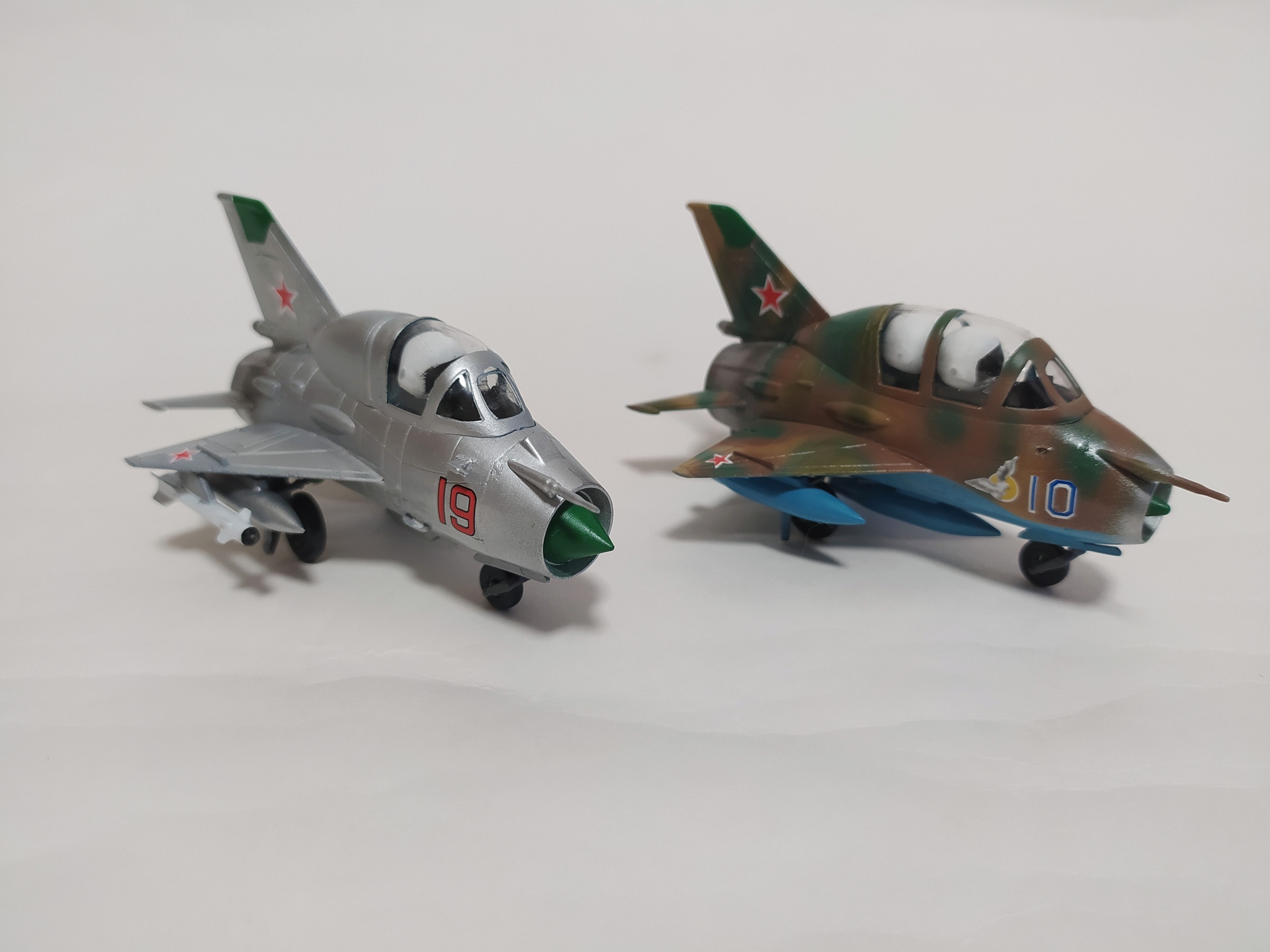 MiG-21 UM and MiG-21 SM. Toys on the LC - My, Scale model, Stand modeling, Modeling, Collecting, New Year, Christmas decorations, Longpost