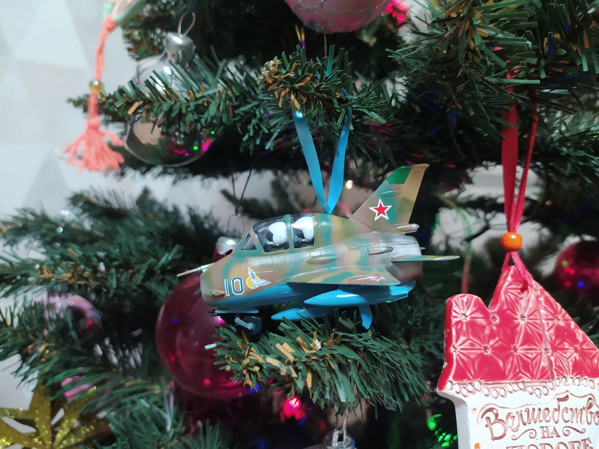 MiG-21 UM and MiG-21 SM. Toys on the LC - My, Scale model, Stand modeling, Modeling, Collecting, New Year, Christmas decorations, Longpost