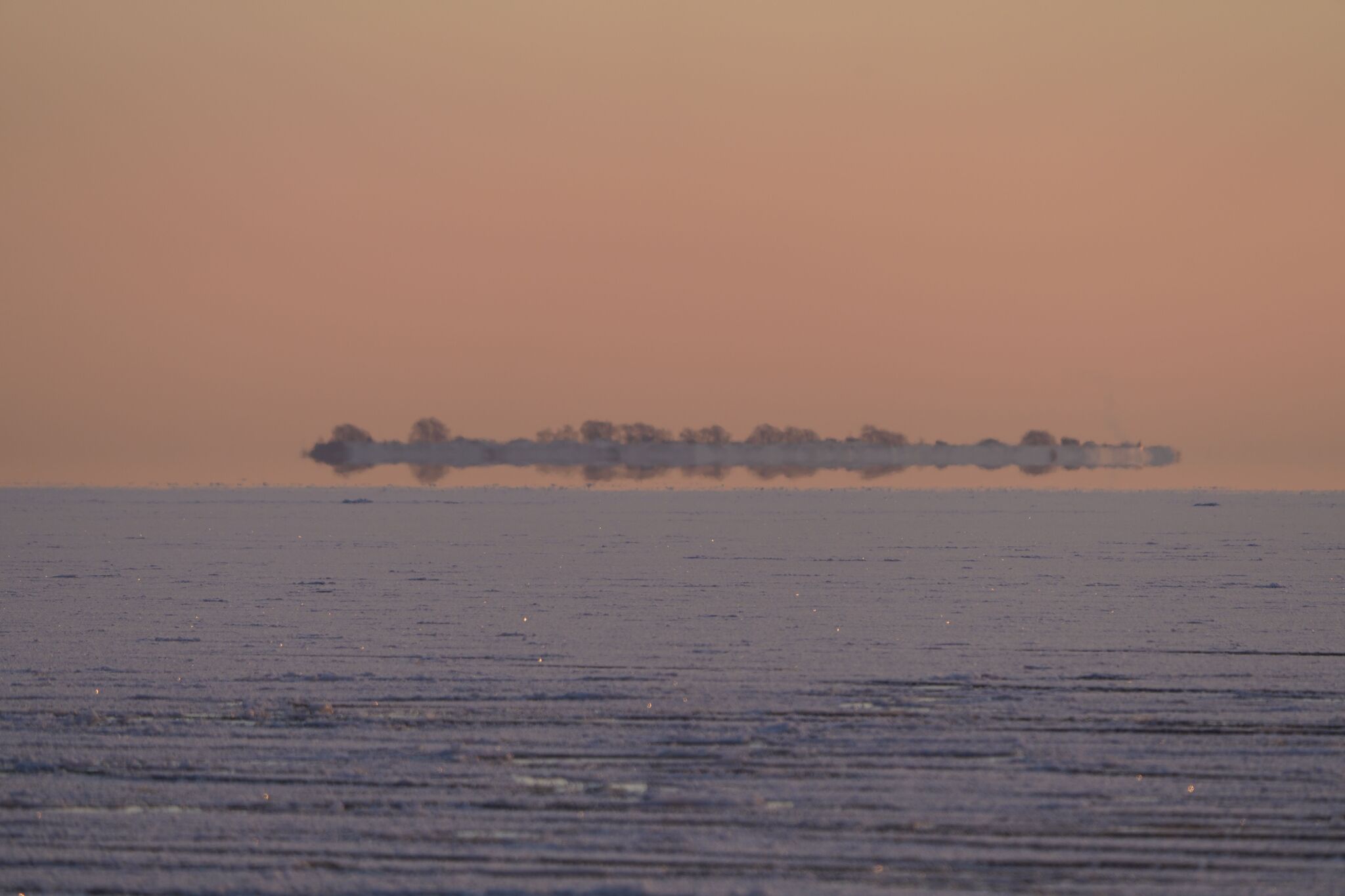 Mirages of the Gulf of Finland...December - My, The photo, Saint Petersburg, Sunset, The Gulf of Finland, Longpost