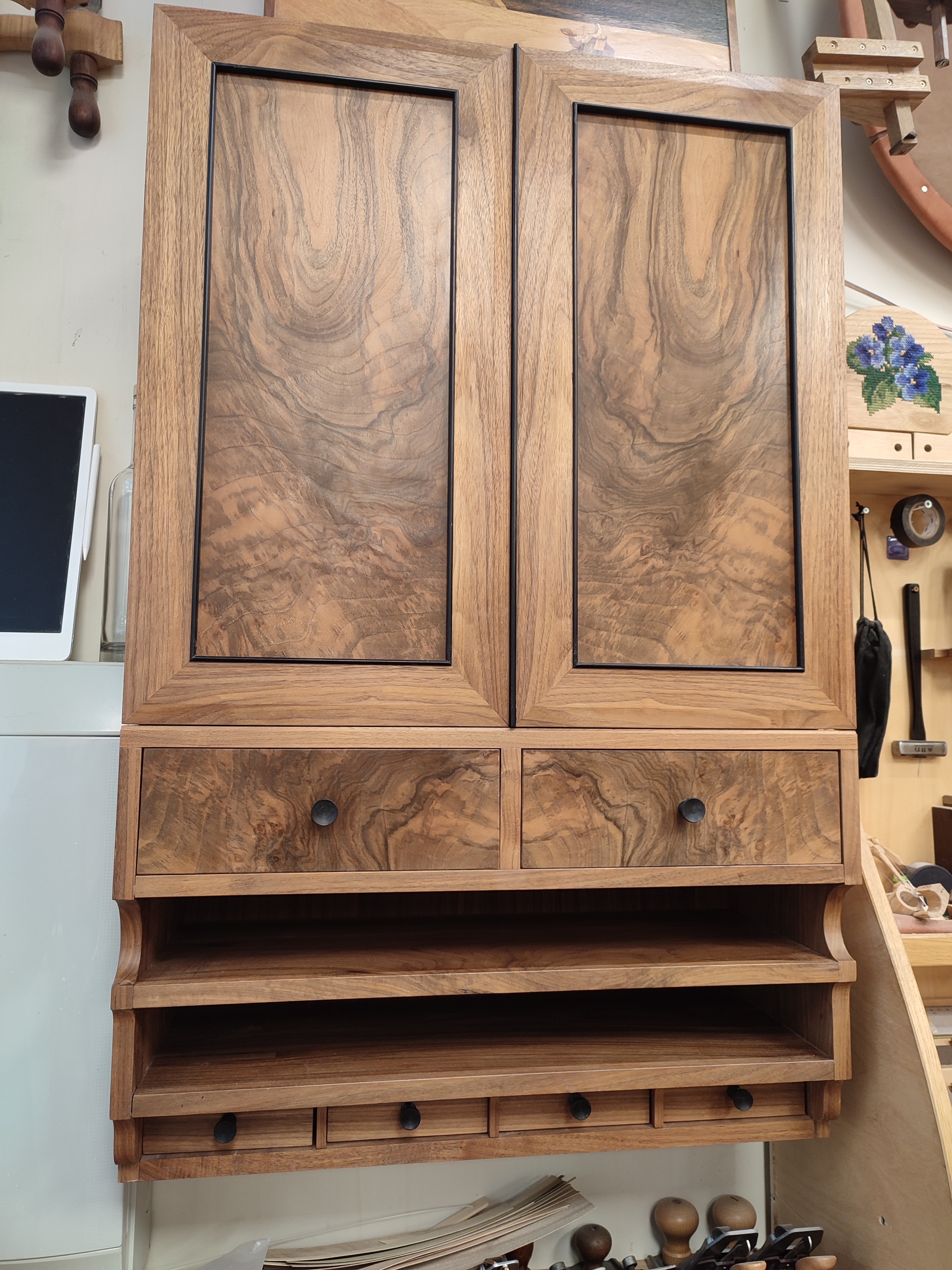 Tool cabinet in a carpentry workshop - My, With your own hands, Studies, Work, Woodworking, Wood products, Carpenter, Storage, Wood carving, Workshop, Tools, Master, Longpost