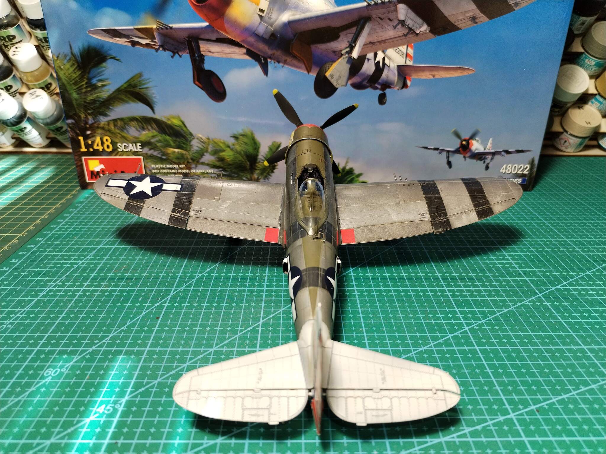 P-57D-28RA 1/48 MiniArt - My, Collecting, Stand modeling, Scale model, Modeling, The Second World War, Longpost