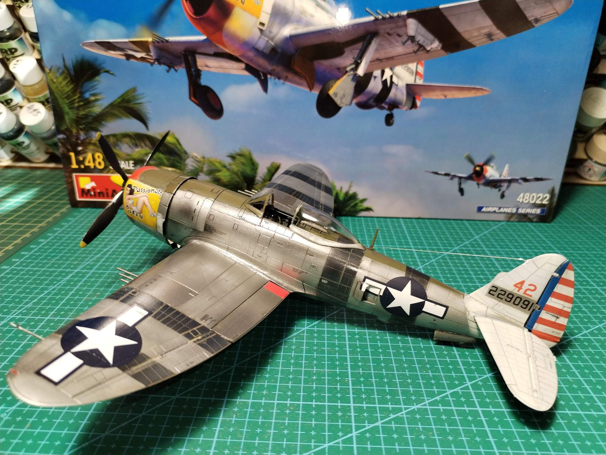 P-57D-28RA 1/48 MiniArt - My, Collecting, Stand modeling, Scale model, Modeling, The Second World War, Longpost