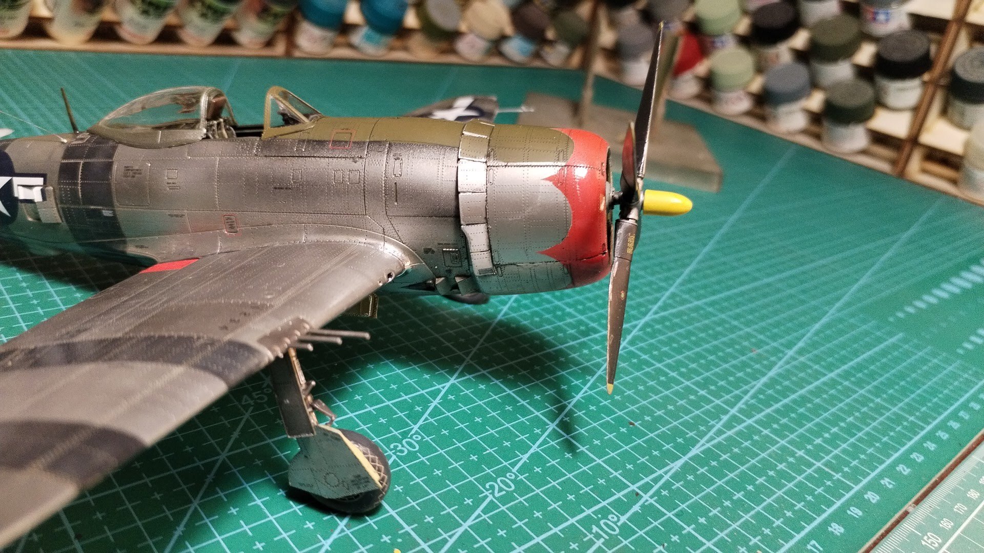 P-57D-28RA 1/48 MiniArt - My, Collecting, Stand modeling, Scale model, Modeling, The Second World War, Longpost