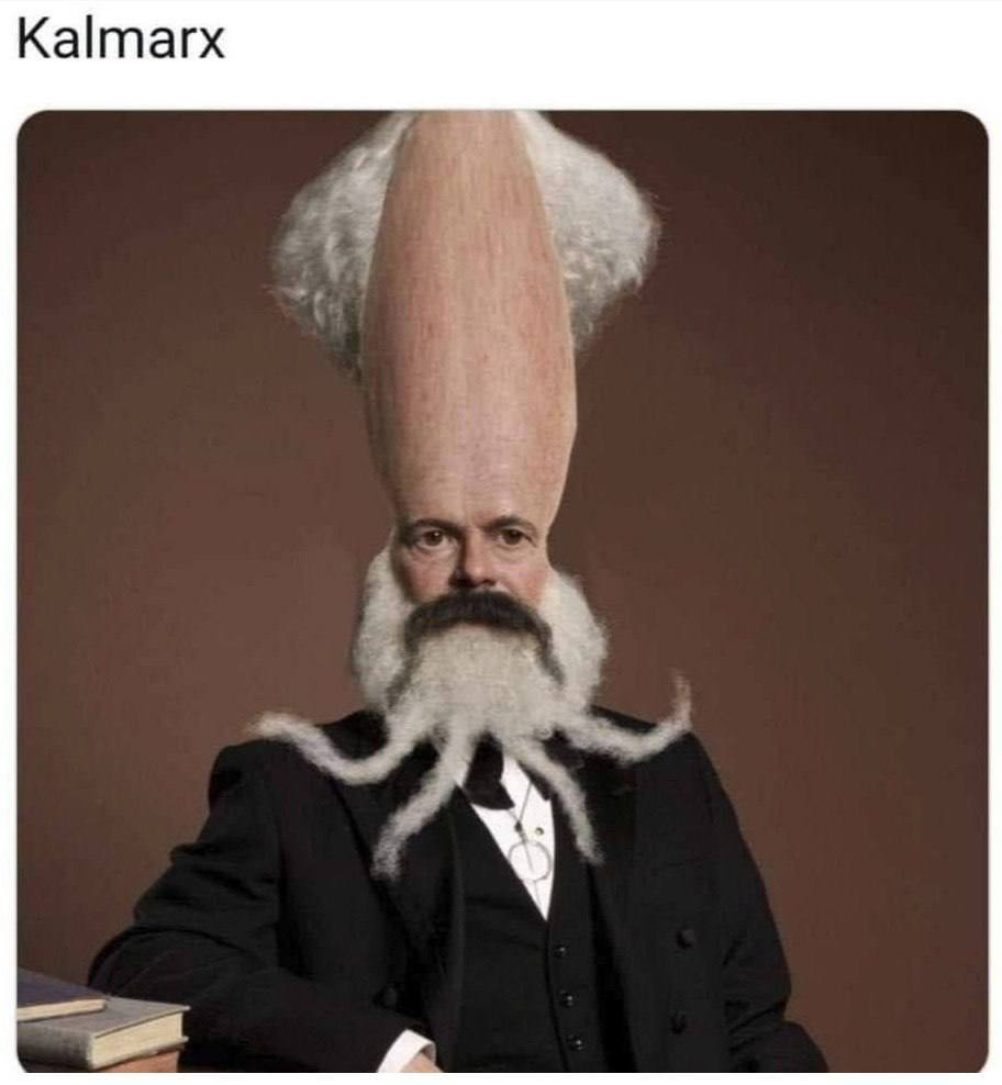 Karlmar - Humor, Picture with text, Karl Marx, Squid, Pun, Marxism