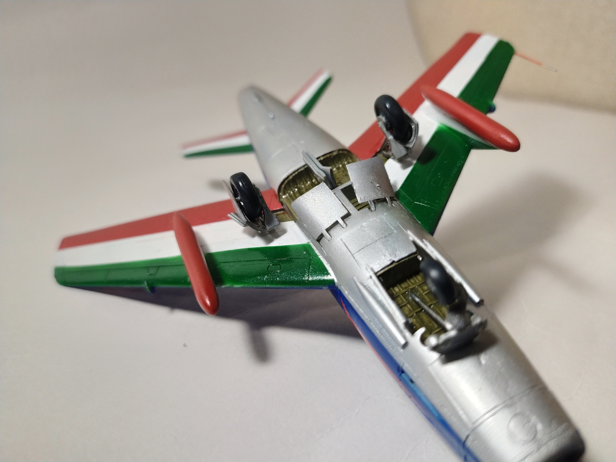 Fiat G. 91R Frecce Tricolori 1/72 - My, Collecting, Modeling, Scale model, Stand modeling, Airplane, Aerobatic team, Longpost