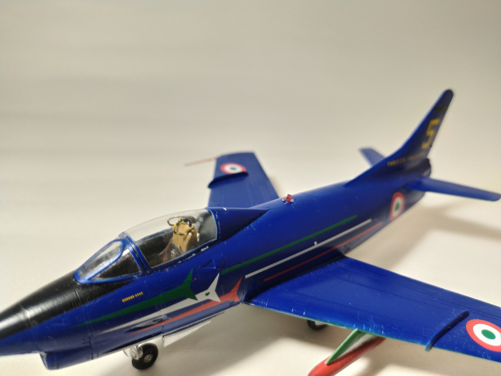 Fiat G. 91R Frecce Tricolori 1/72 - My, Collecting, Modeling, Scale model, Stand modeling, Airplane, Aerobatic team, Longpost