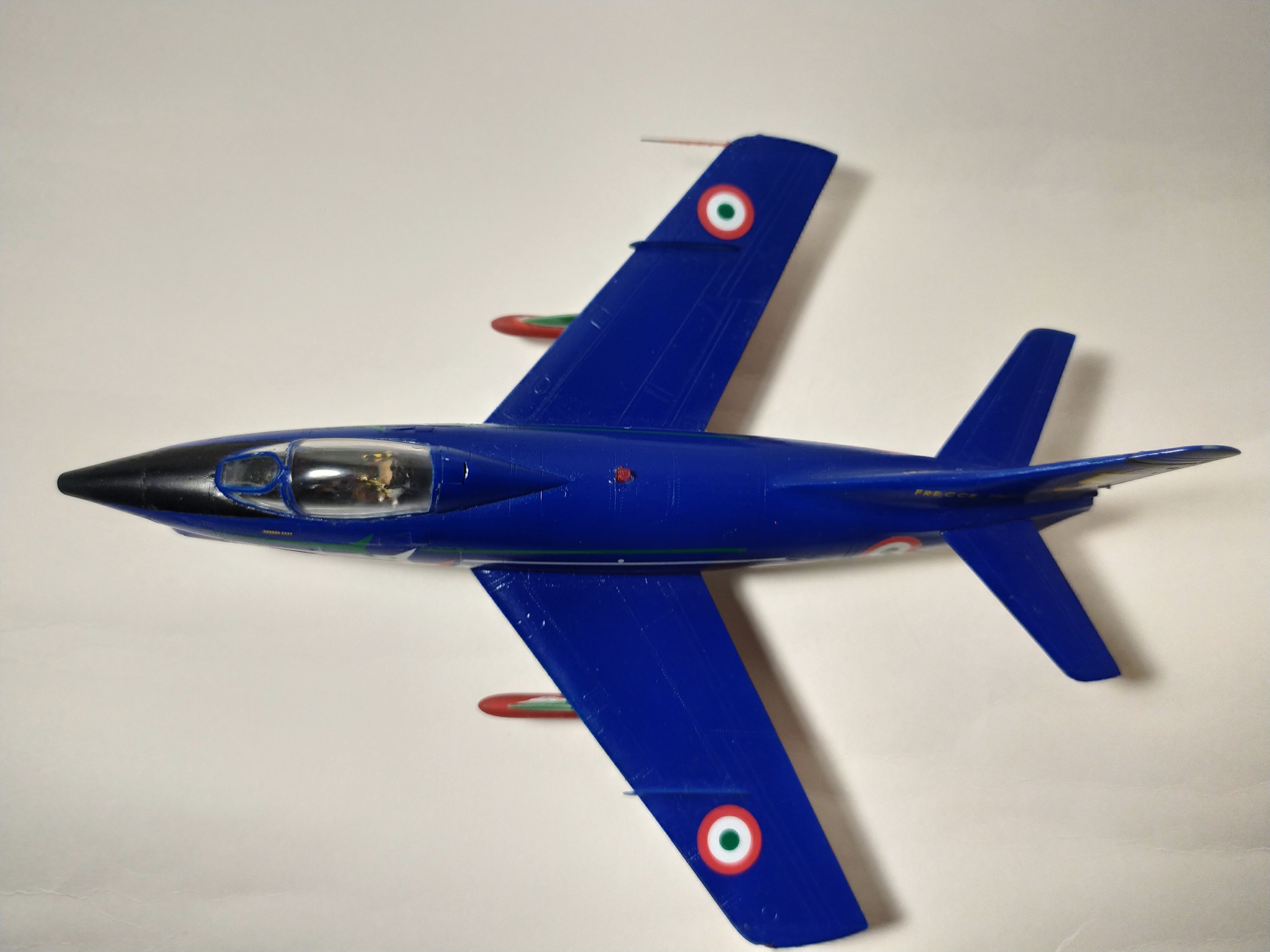 Fiat G. 91R Frecce Tricolori 1/72 - My, Collecting, Modeling, Scale model, Stand modeling, Airplane, Aerobatic team, Longpost