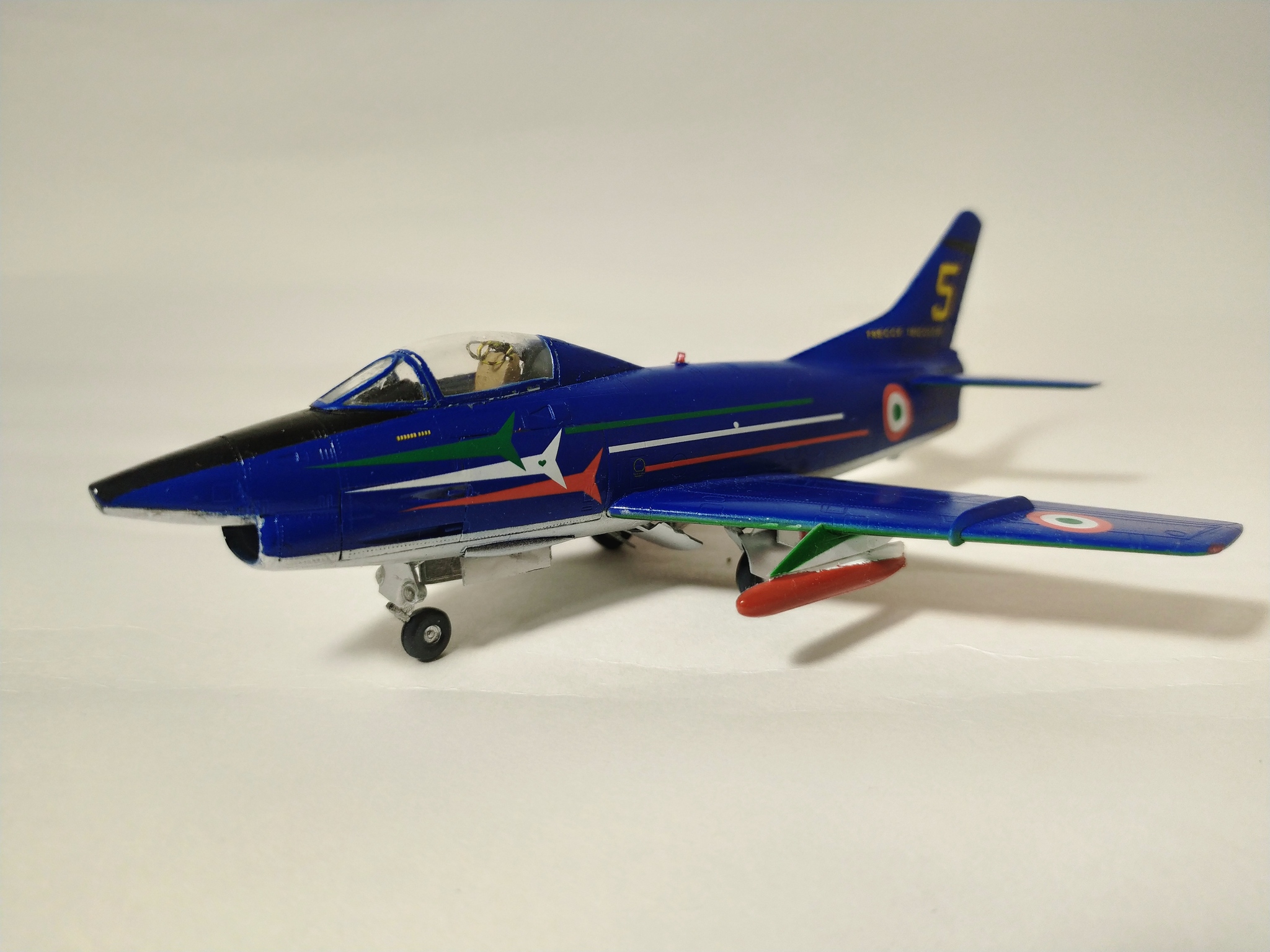 Fiat G. 91R Frecce Tricolori 1/72 - My, Collecting, Modeling, Scale model, Stand modeling, Airplane, Aerobatic team, Longpost