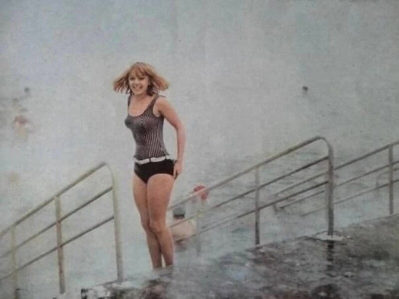 Captain of the Uzbek SSR youth basketball team Margarita Terekhova in the Moscow swimming pool. 1959 - The photo, Margarita Terekhova, Swimming pool, Swimming Pool Moscow, Moscow, Actors and actresses