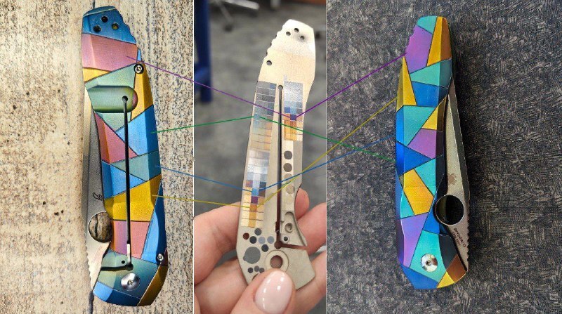 Making a Mosaic Knife or How I Lost More Than 22 Thousand - My, Experiment, Experience, Personal experience, Clients, Knife, Laser, Titanium, Video, Soundless, Vertical video, Longpost