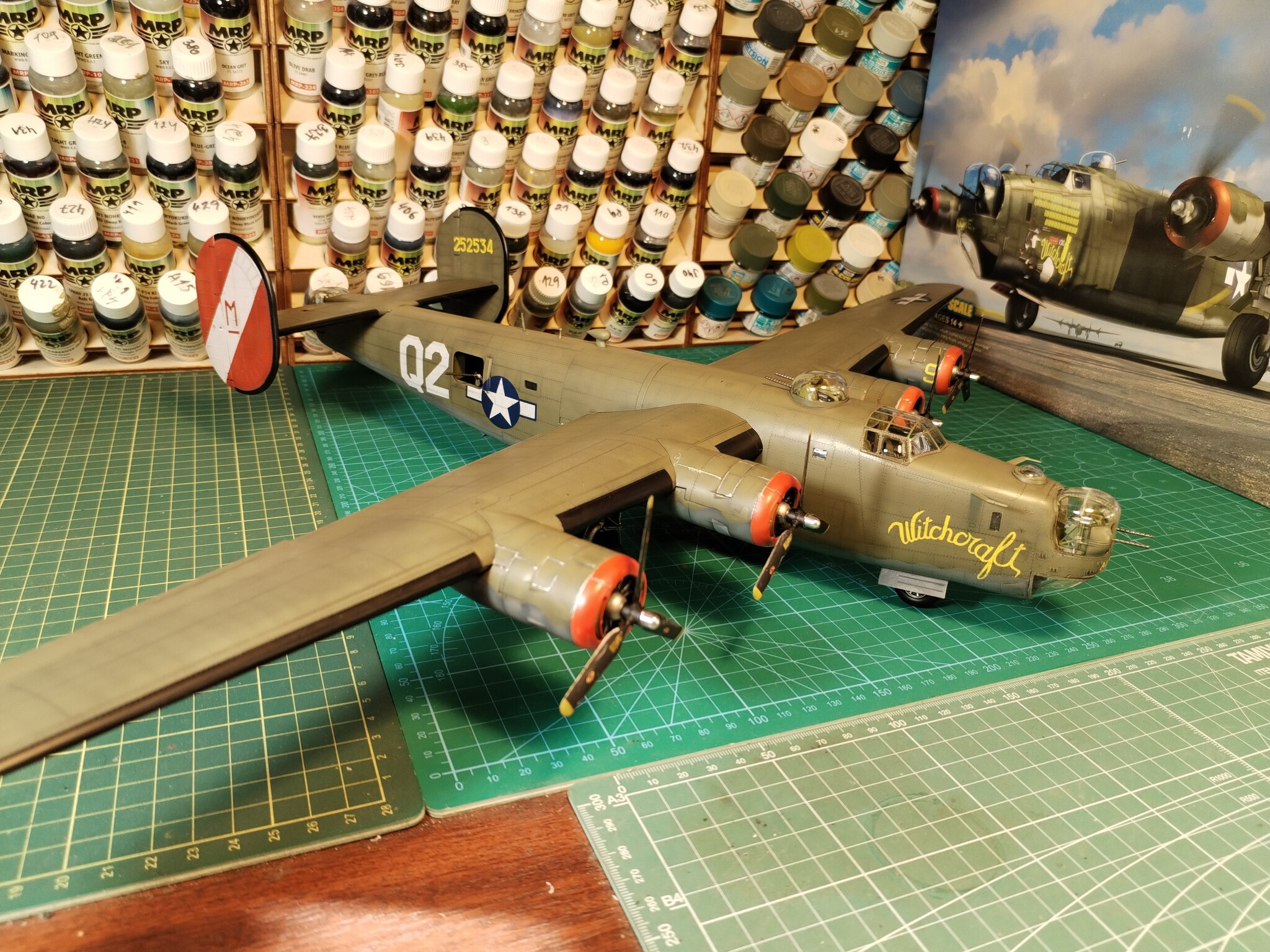 US B-24J Liberator  1/48 Hobby Boss - Моё, Стендовый моделизм, Масштабная модель, Моделизм, Коллекционирование, Вторая мировая война, Авиация, Длиннопост