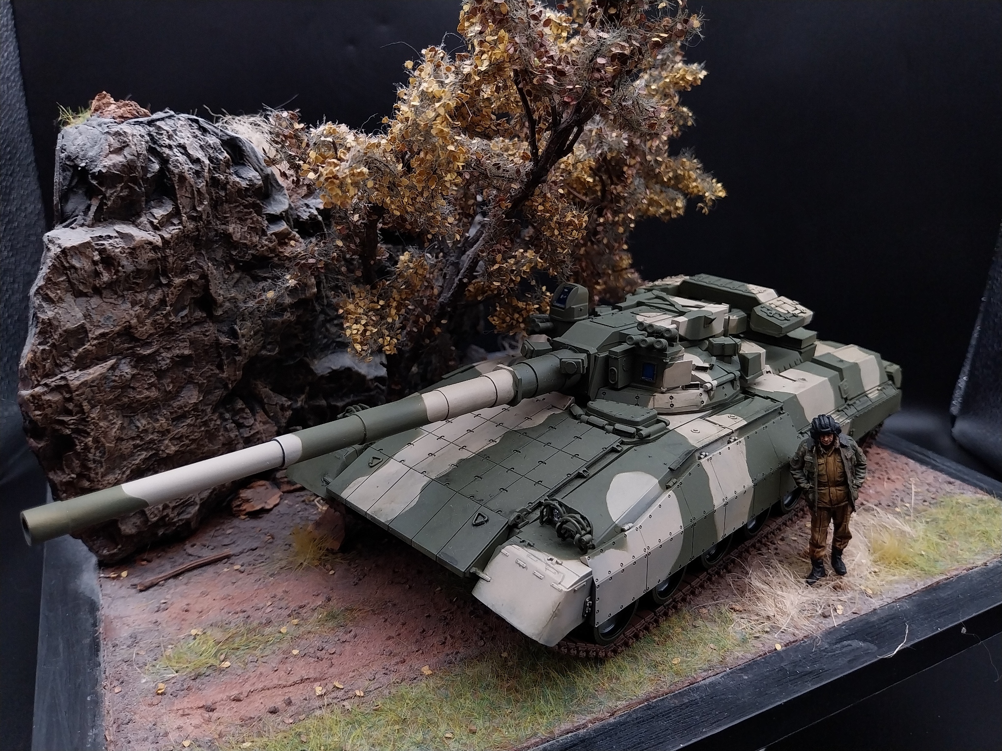 Object 477 Trumpeter - My, Stand modeling, Scale model, Tanks, Longpost