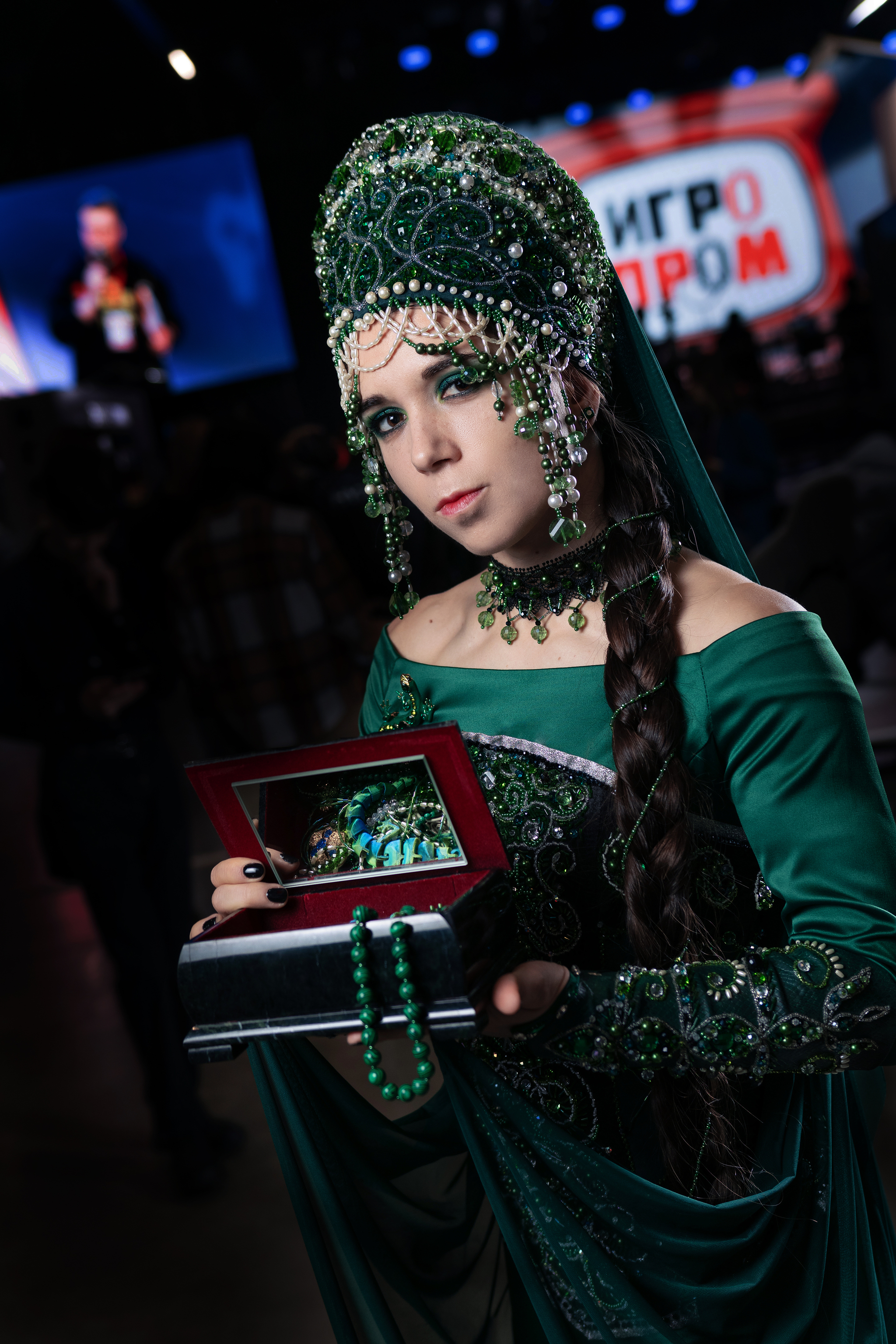 _The Mistress of the Copper Mountain_ at the Igroprom festival_ - My, Cosplay, Cosplayers, Mistress of Copper Mountain, Tales of Bazhov, Pavel Bazhov, Folklore, PHOTOSESSION, Costume, Russian tales, Longpost, Video